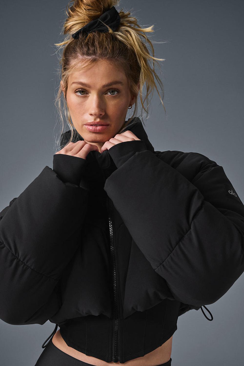 Chaqueta Puffer Alo Yoga Main Act Corset Mujer Negras | Chile  46580-ECZW