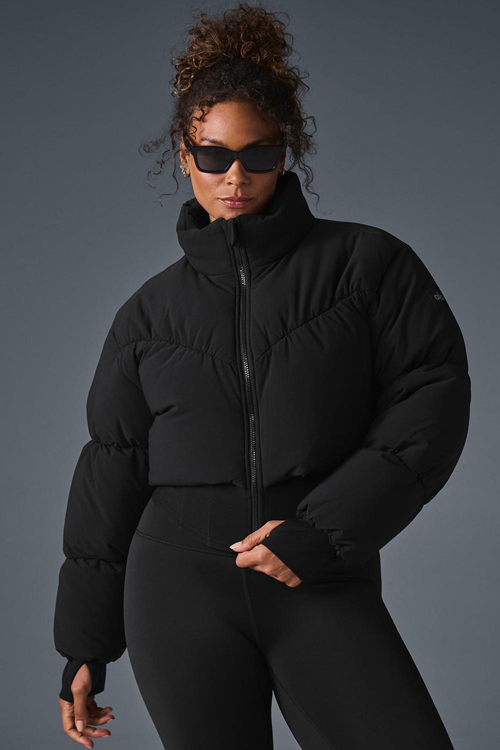 Chaqueta Puffer Alo Yoga Main Act Corset Mujer Negras | Chile  46580-ECZW