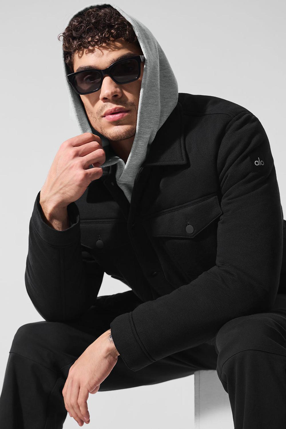 Chaquetas Alo Yoga Ease Trucker Hombre Negras | Chile  10348-YXEM