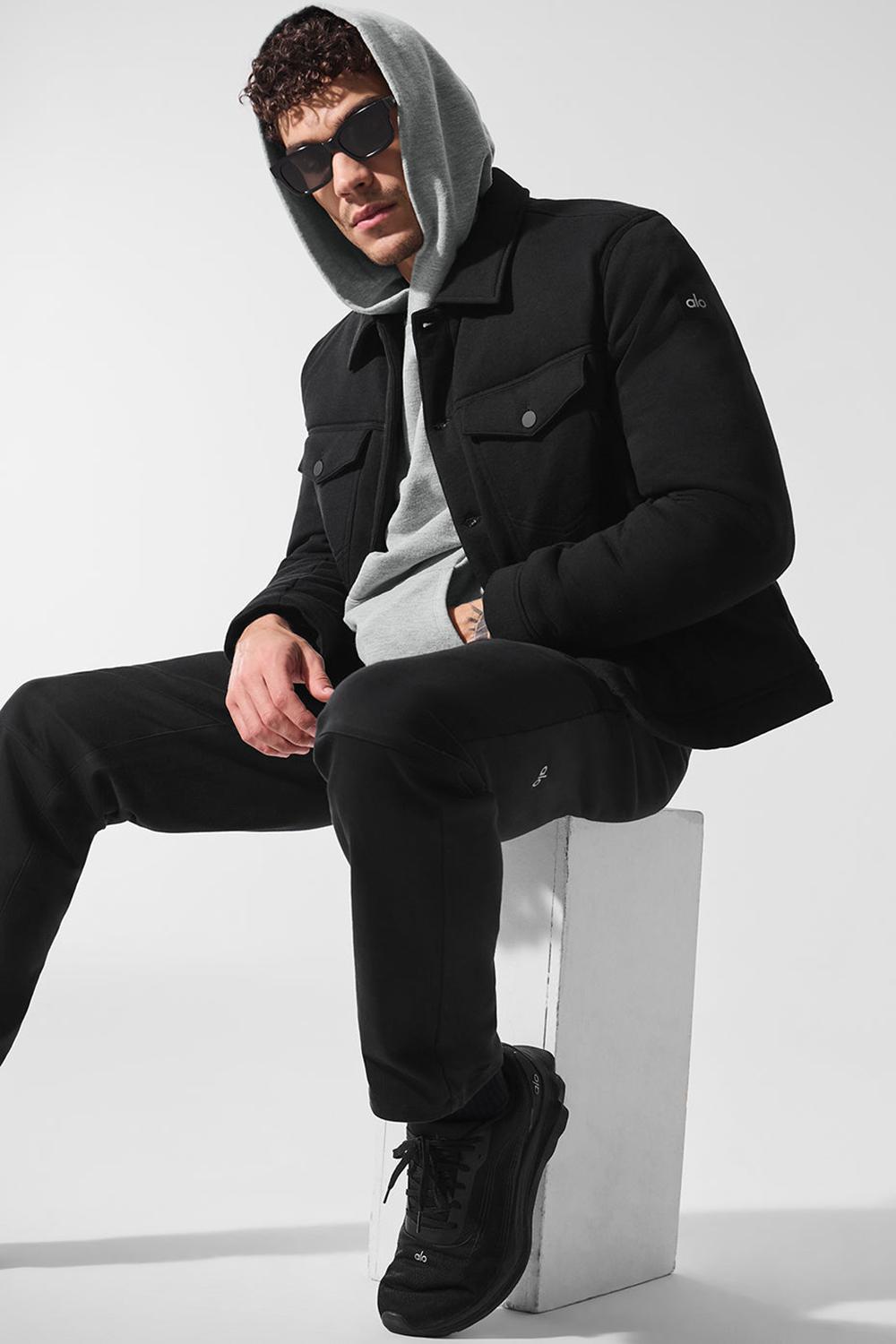 Chaquetas Alo Yoga Ease Trucker Hombre Negras | Chile  10348-YXEM