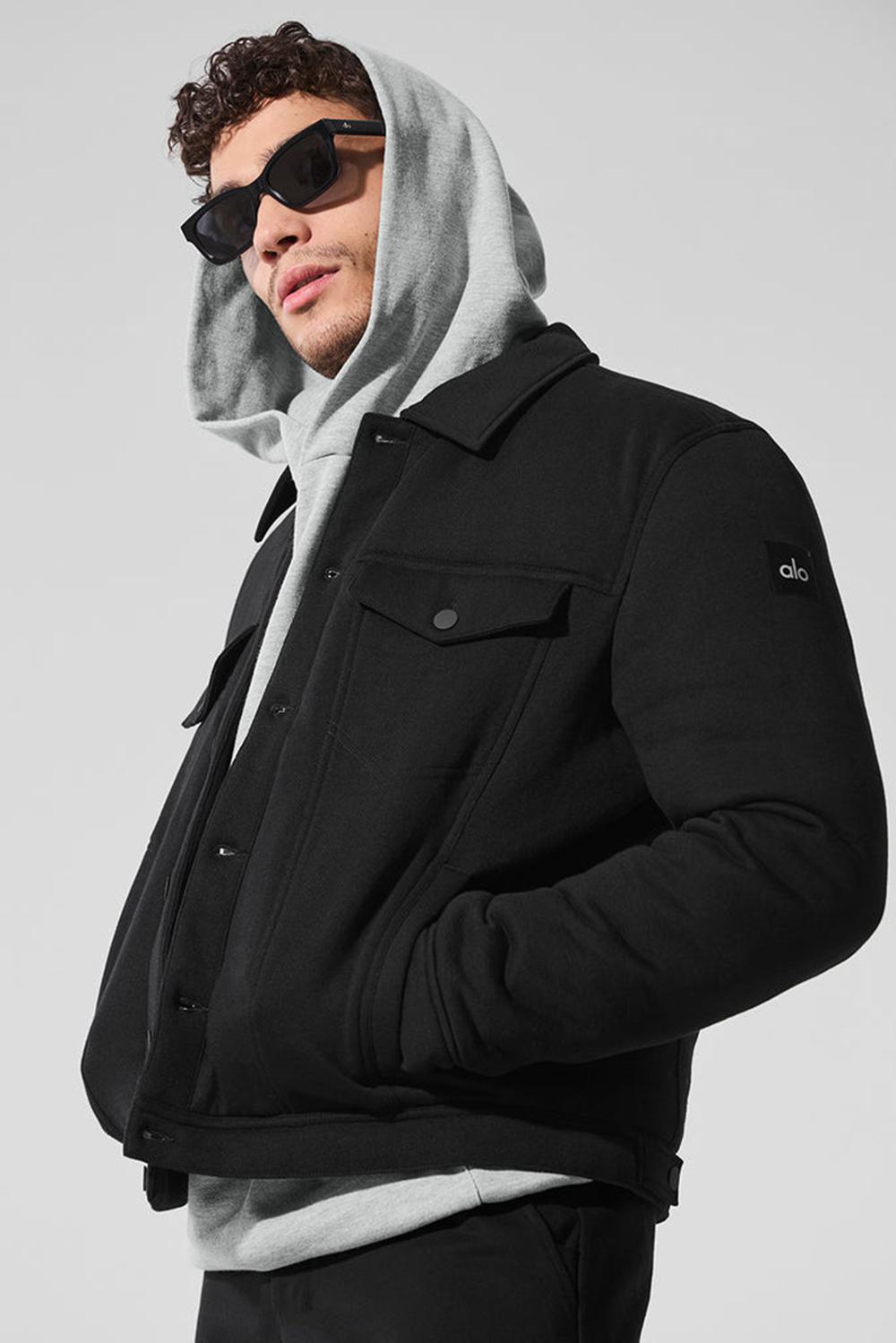Chaquetas Alo Yoga Ease Trucker Hombre Negras | Chile  10348-YXEM