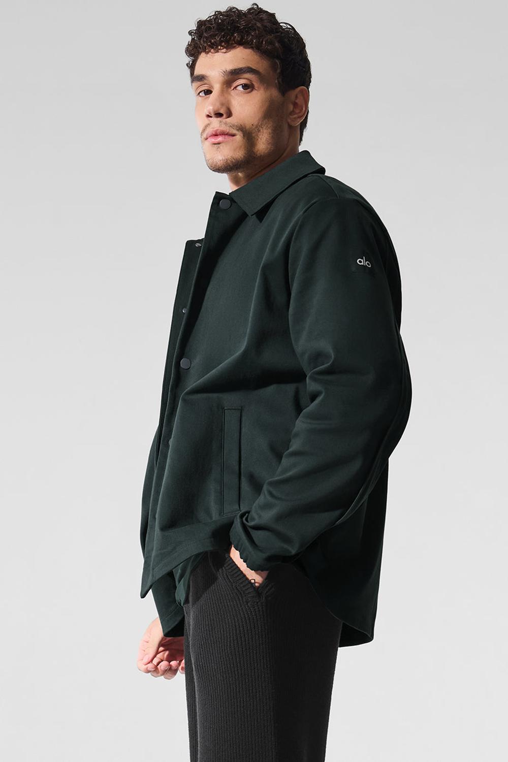Chaquetas Alo Yoga Edition Sueded Hombre Verde | Chile  38145-GUKL