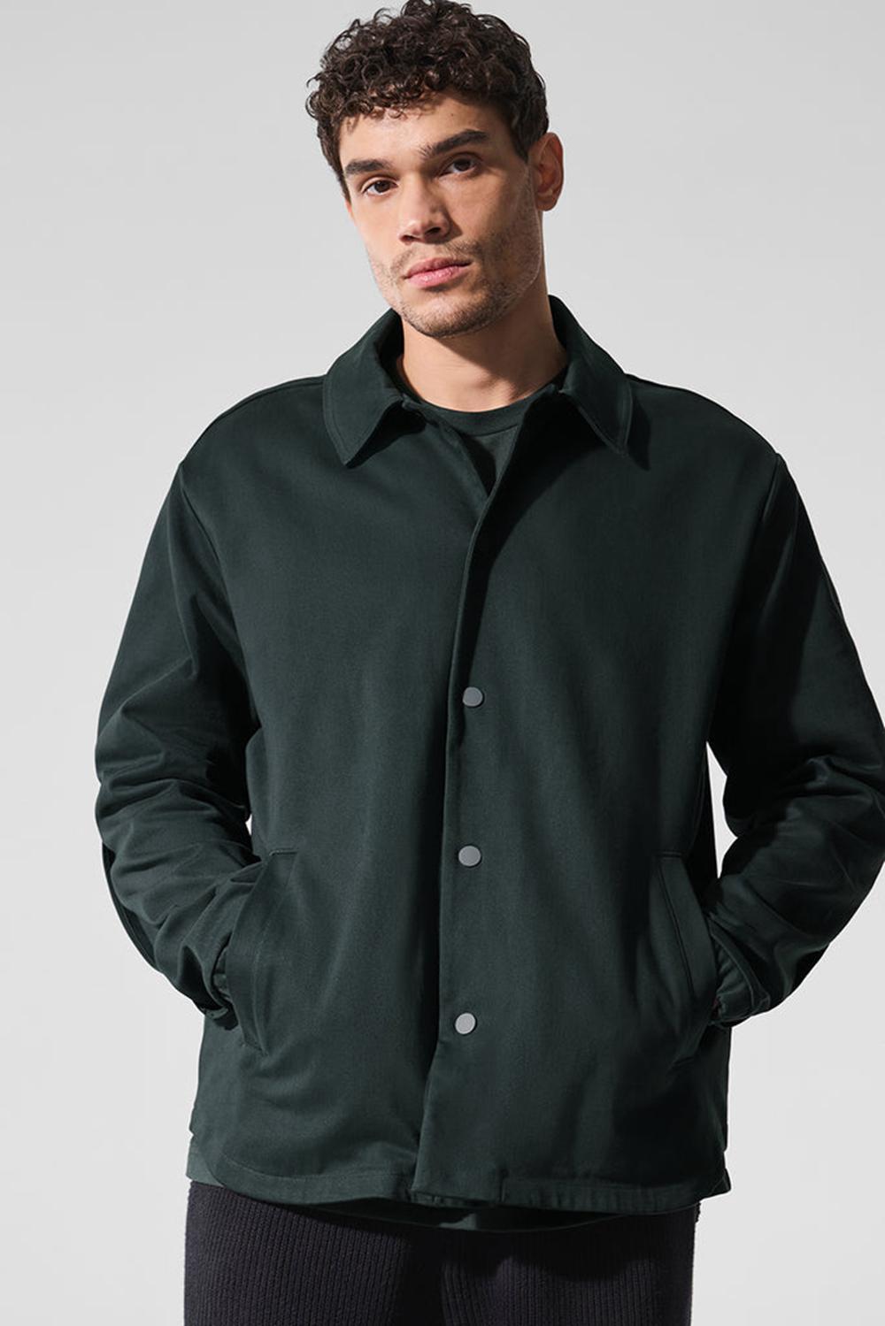 Chaquetas Alo Yoga Edition Sueded Hombre Verde | Chile  38145-GUKL