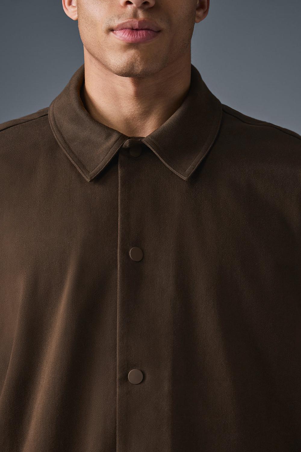 Chaquetas Alo Yoga Edition Sueded Hombre Espresso | Chile  34628-QFPR
