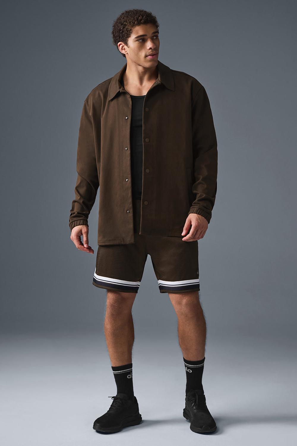 Chaquetas Alo Yoga Edition Sueded Hombre Espresso | Chile  34628-QFPR