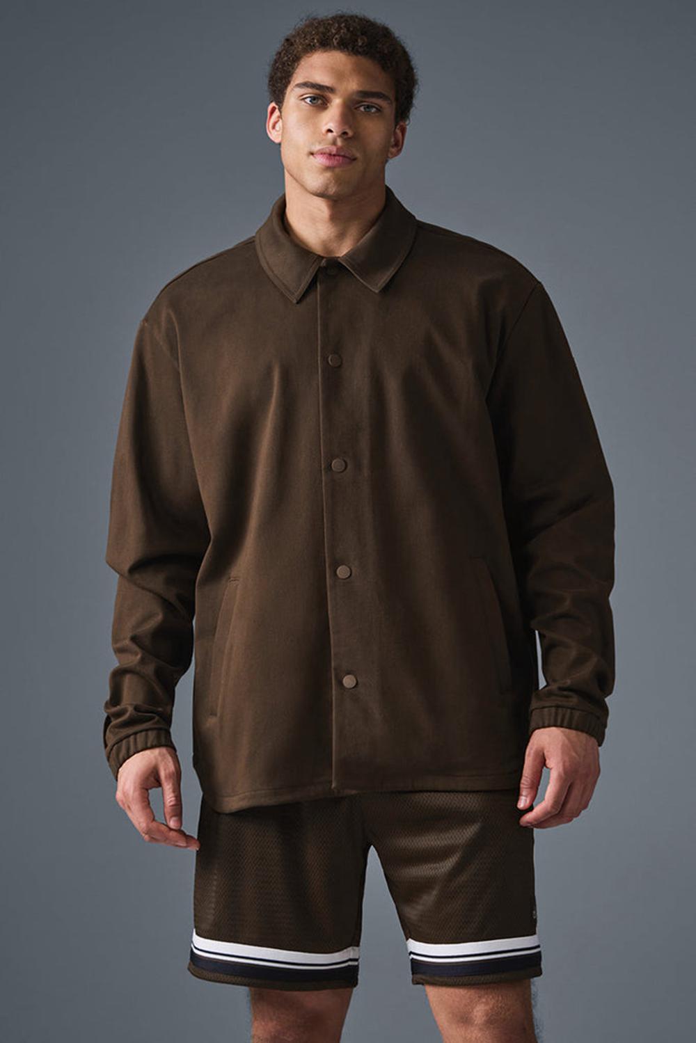 Chaquetas Alo Yoga Edition Sueded Hombre Espresso | Chile  34628-QFPR