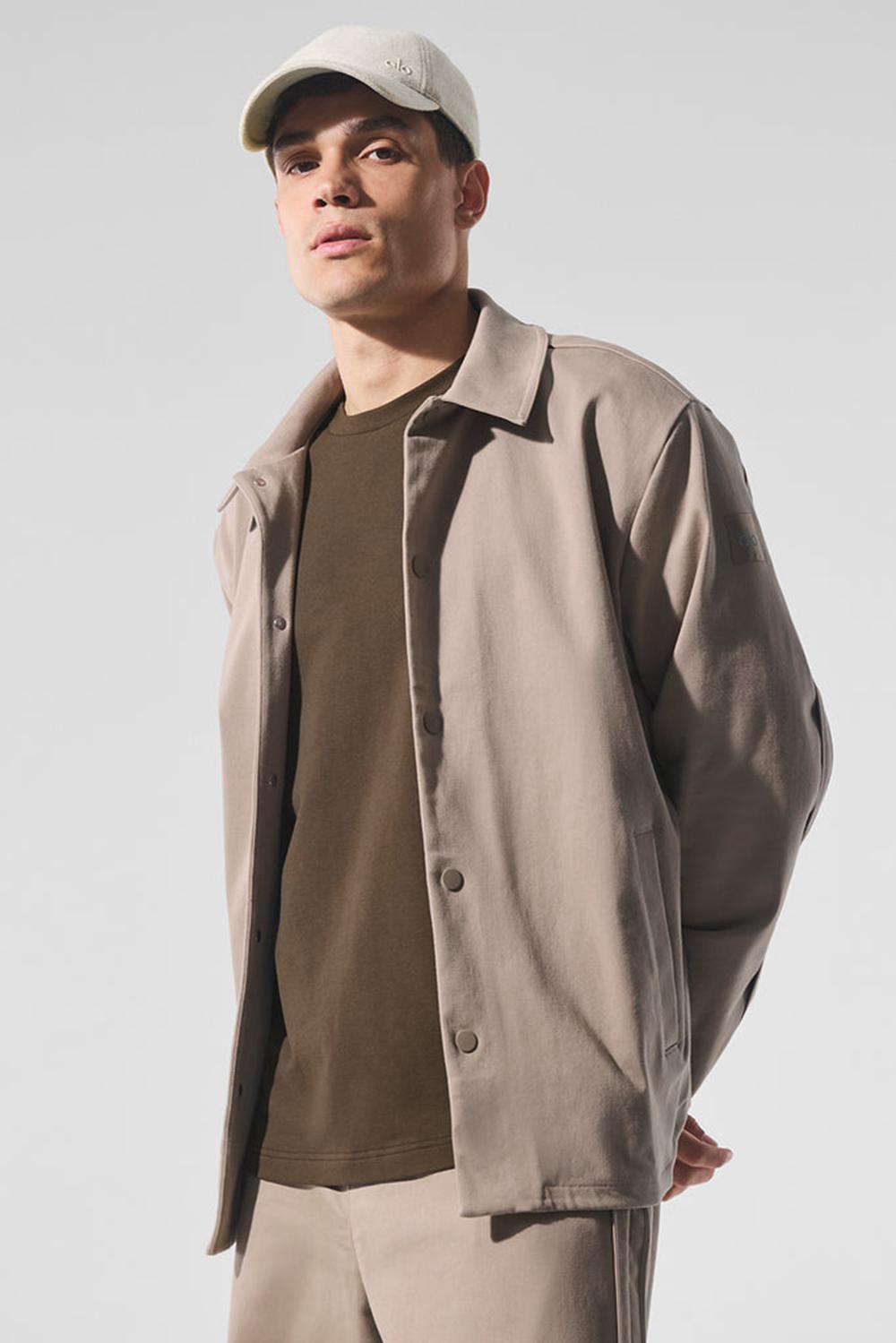 Chaquetas Alo Yoga Edition Sueded Hombre Gravel | Chile  96381-TWQX