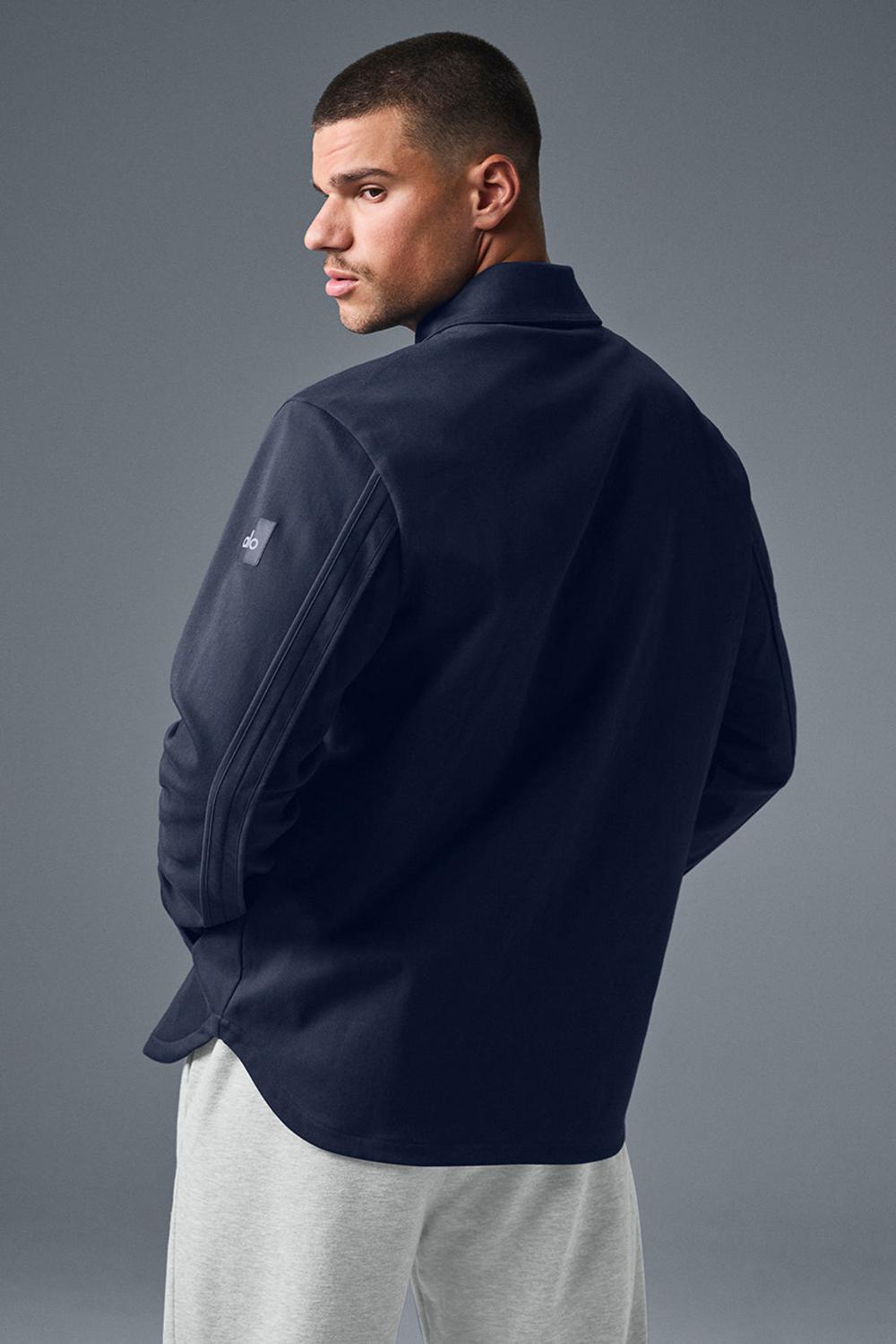 Chaquetas Alo Yoga Edition Sueded Hombre Azul Marino | Chile  27601-JWQN