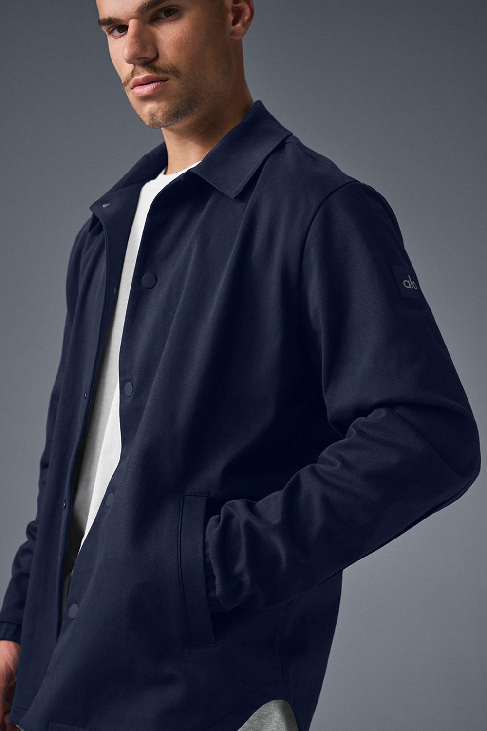 Chaquetas Alo Yoga Edition Sueded Hombre Azul Marino | Chile  27601-JWQN