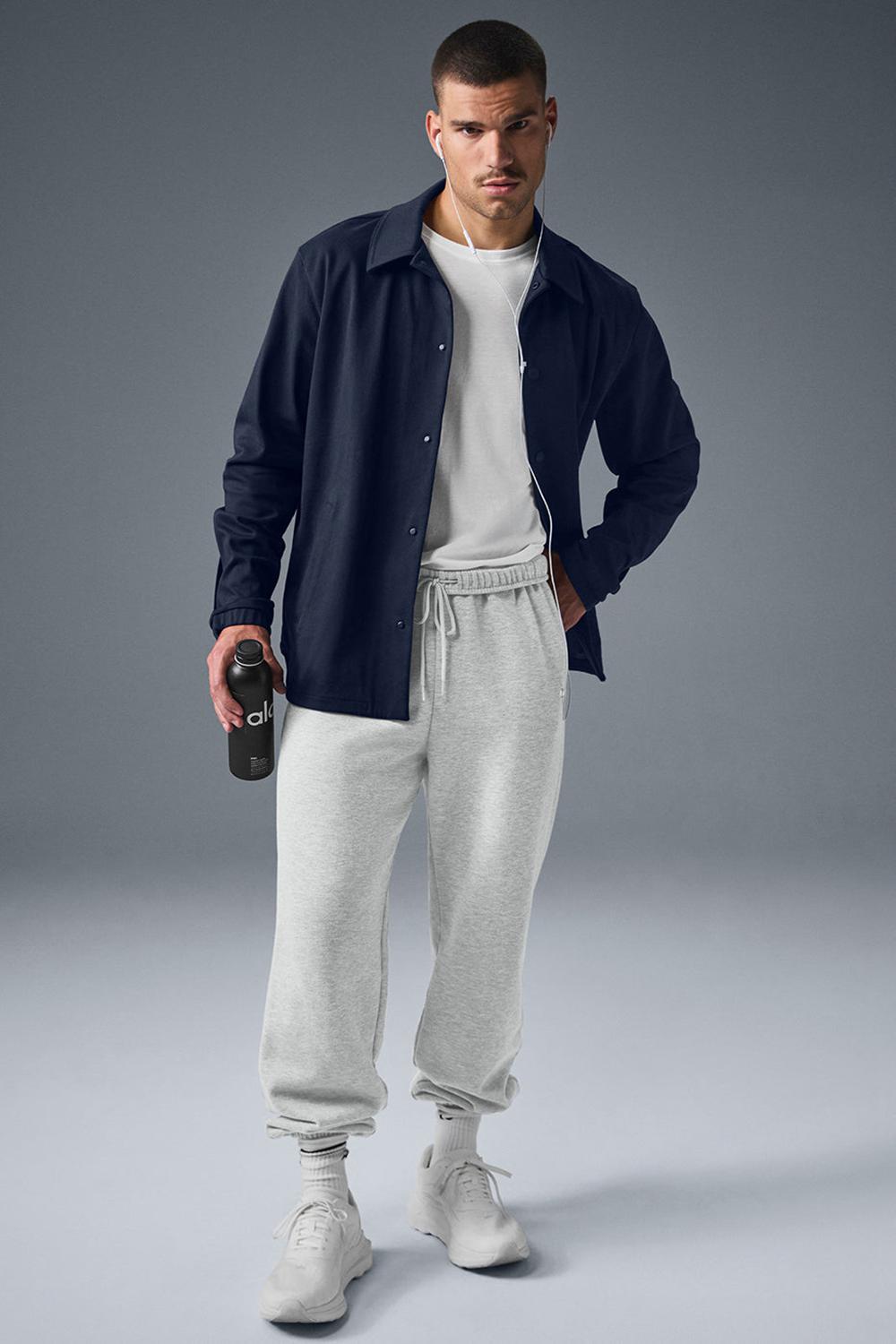 Chaquetas Alo Yoga Edition Sueded Hombre Azul Marino | Chile  27601-JWQN