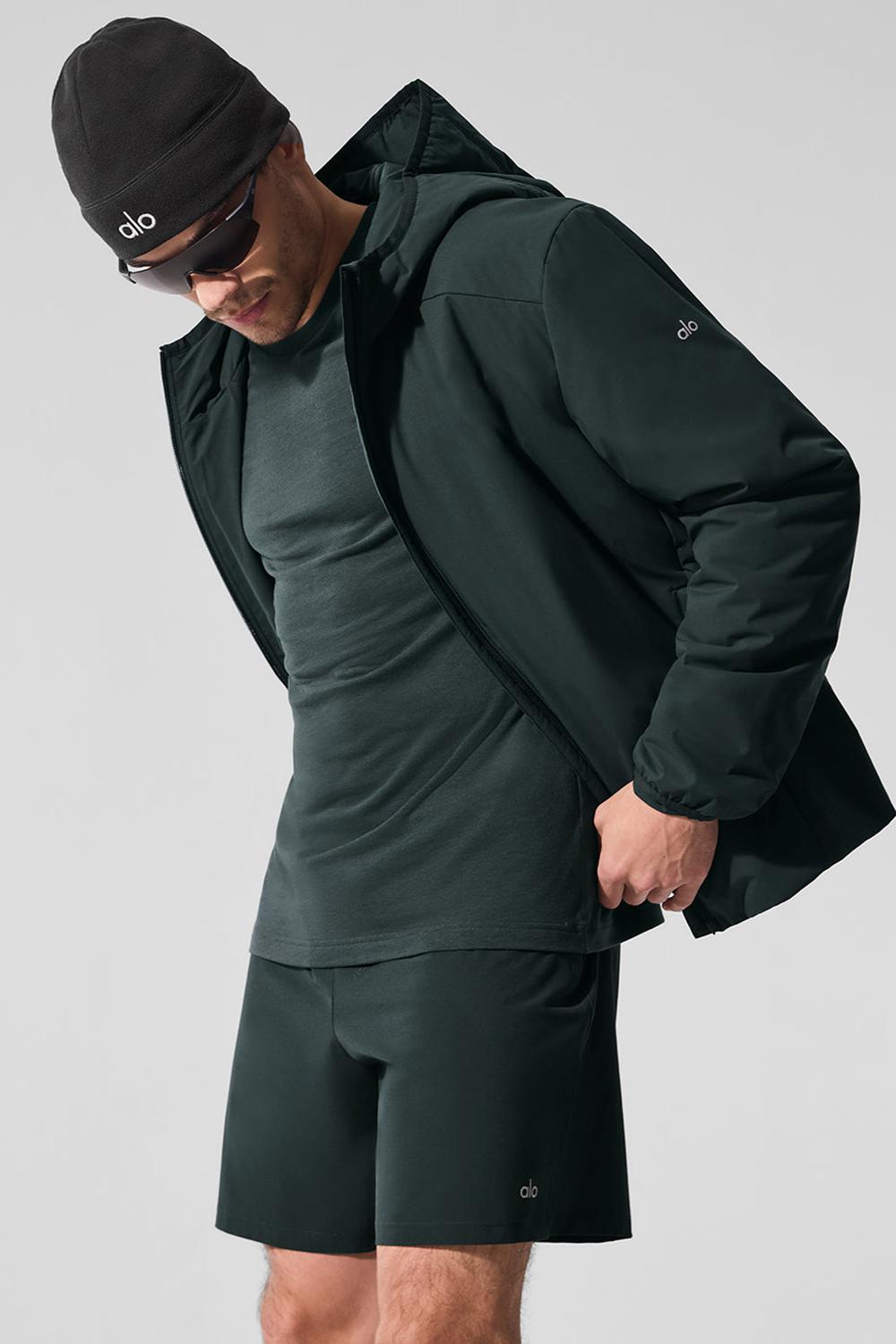 Chaquetas Alo Yoga Elemental Full-Zip Hombre Verde | Chile  93154-XALV
