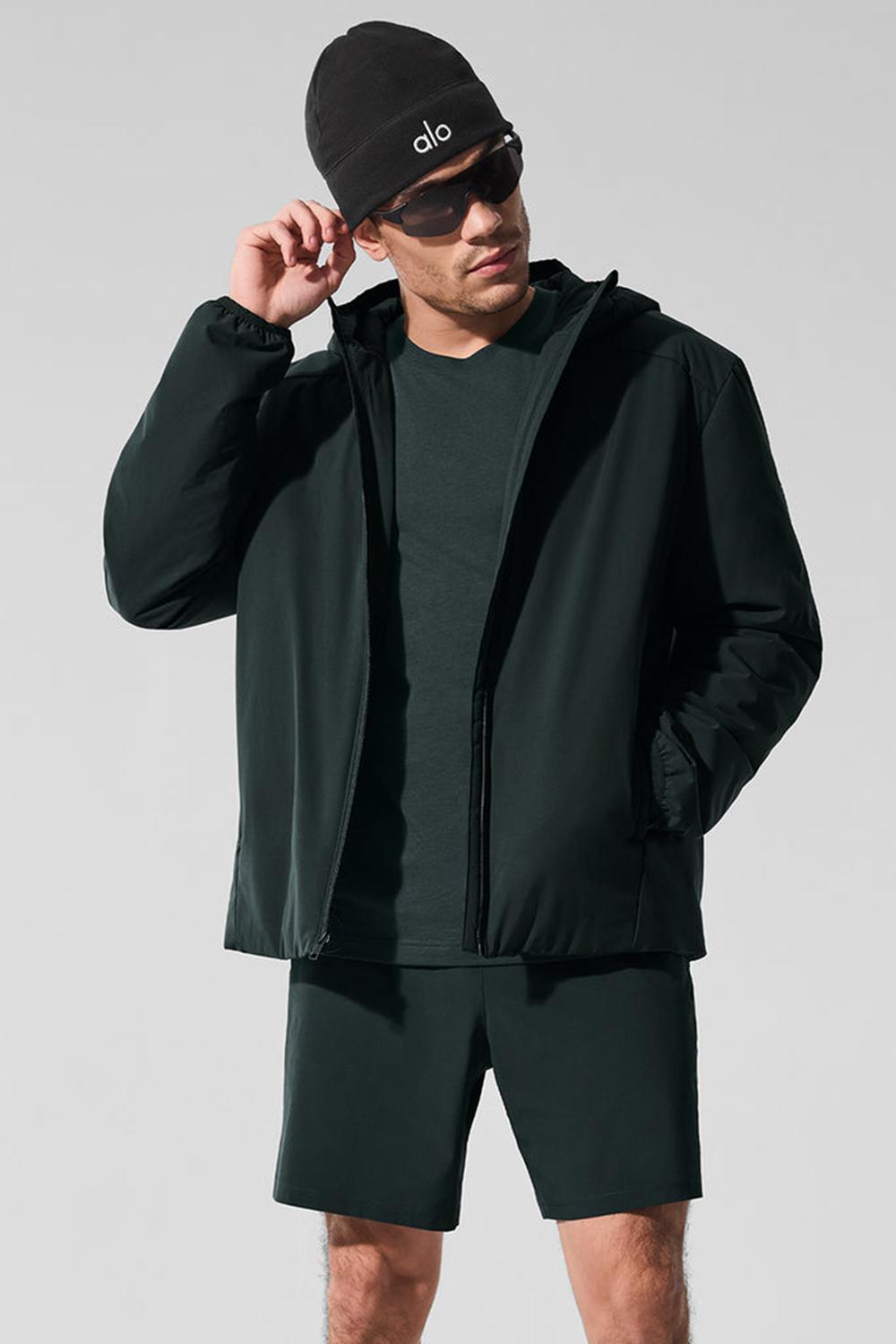 Chaquetas Alo Yoga Elemental Full-Zip Hombre Verde | Chile  93154-XALV