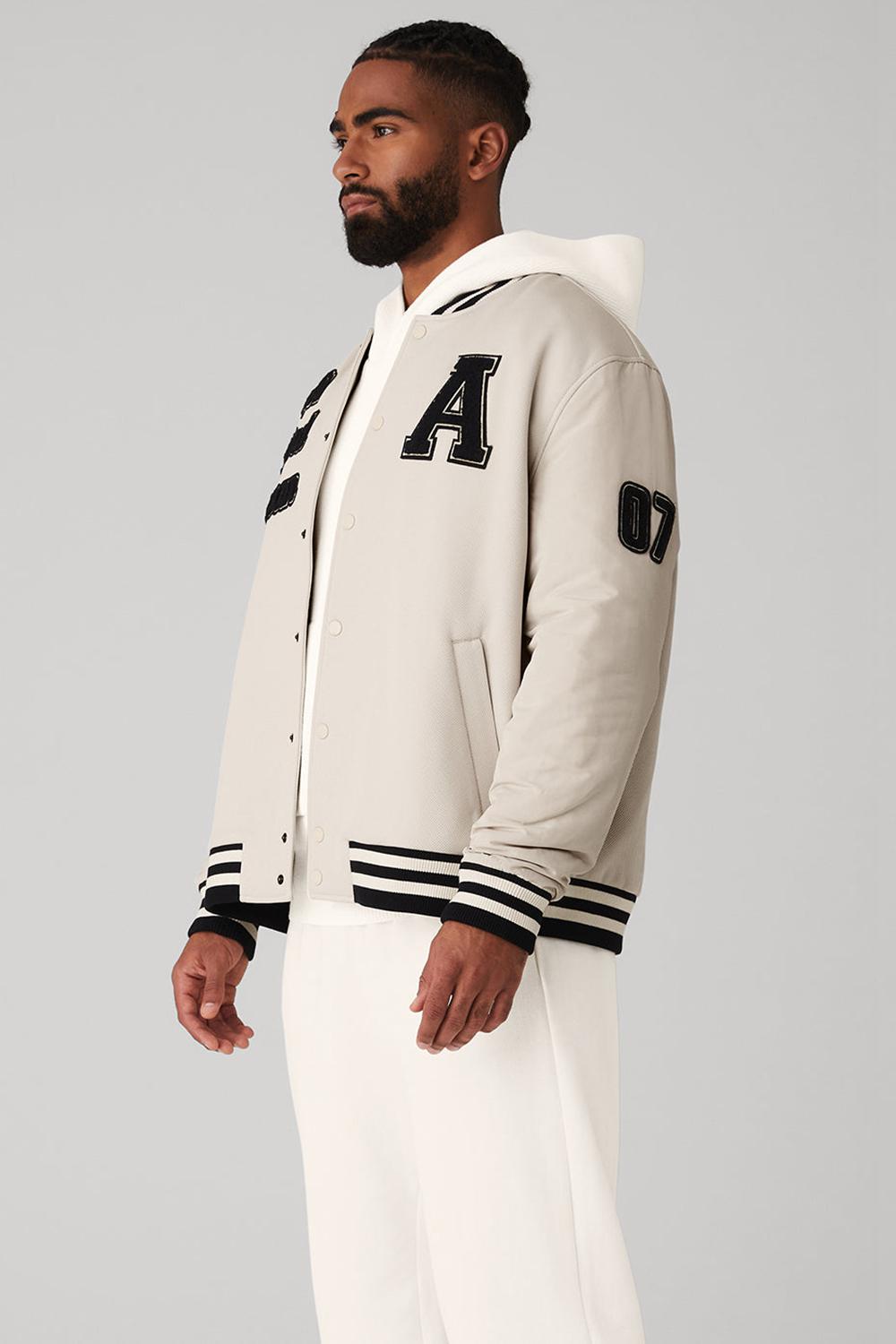 Chaquetas Alo Yoga G.O.A.T Hombre Bone | Chile  30715-MHRY