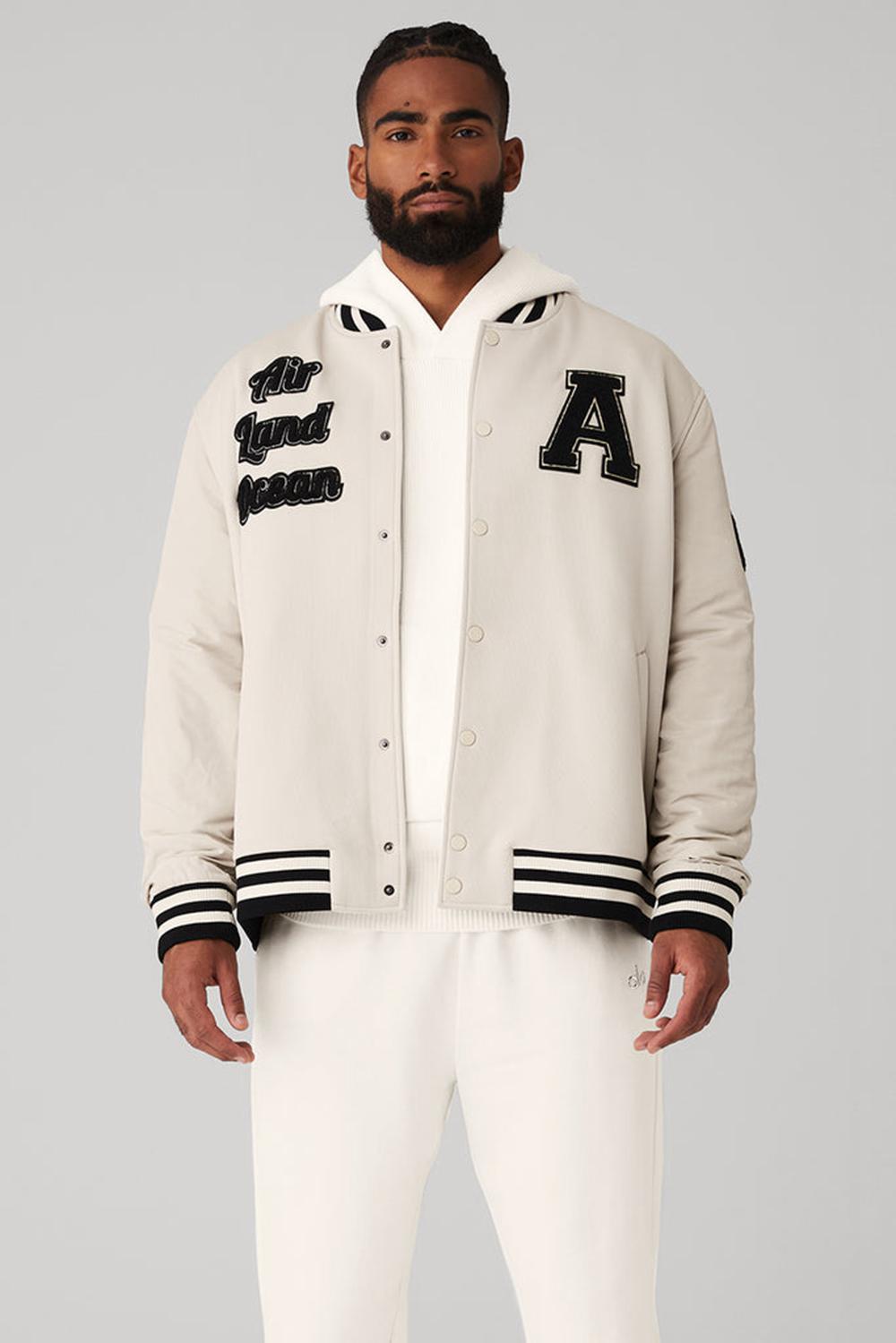 Chaquetas Alo Yoga G.O.A.T Hombre Bone | Chile  30715-MHRY