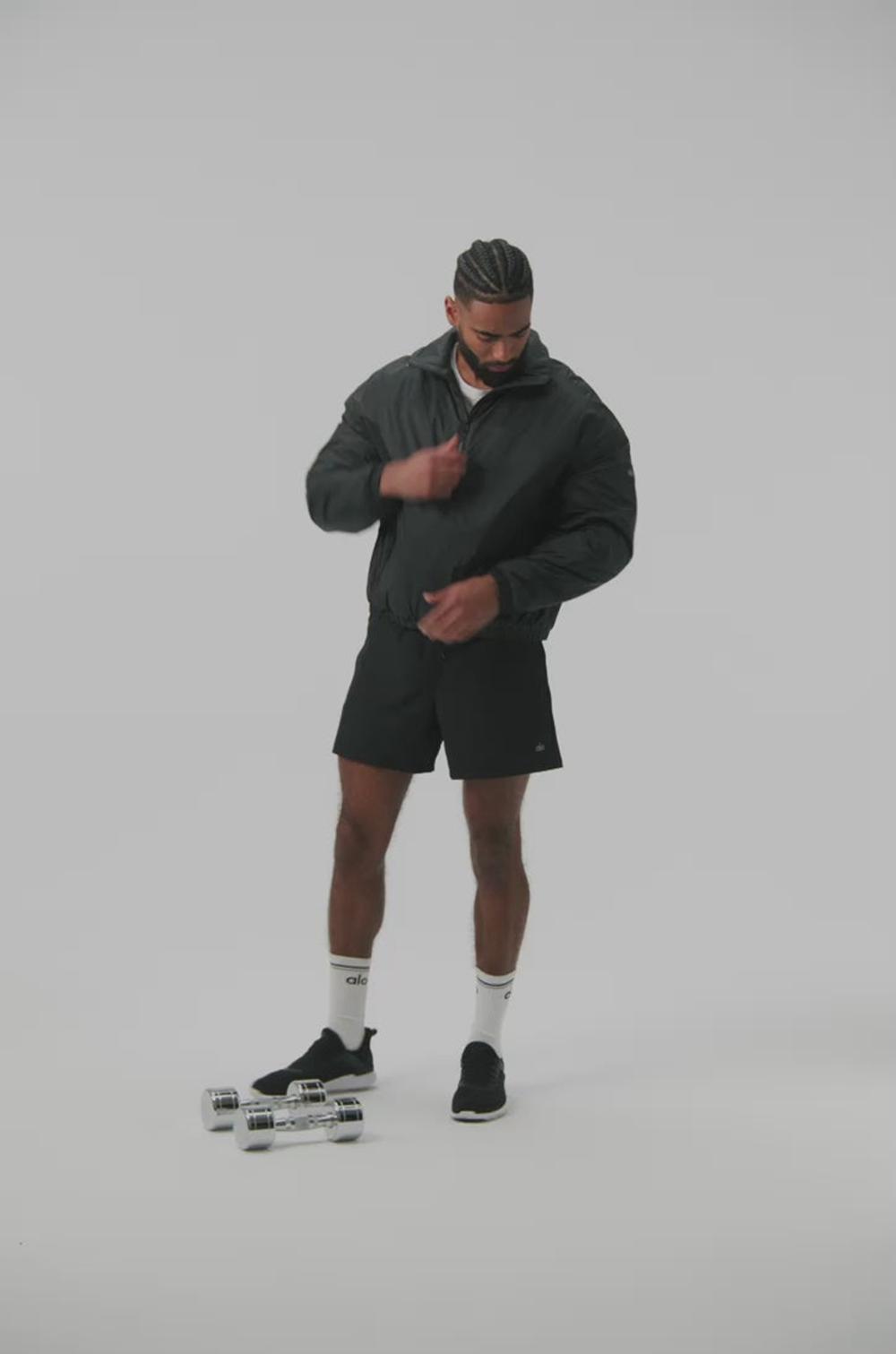Chaquetas Alo Yoga Latitude Light Weight 1/2 Zip Pullover Hombre Negras | Chile  26931-GRJI