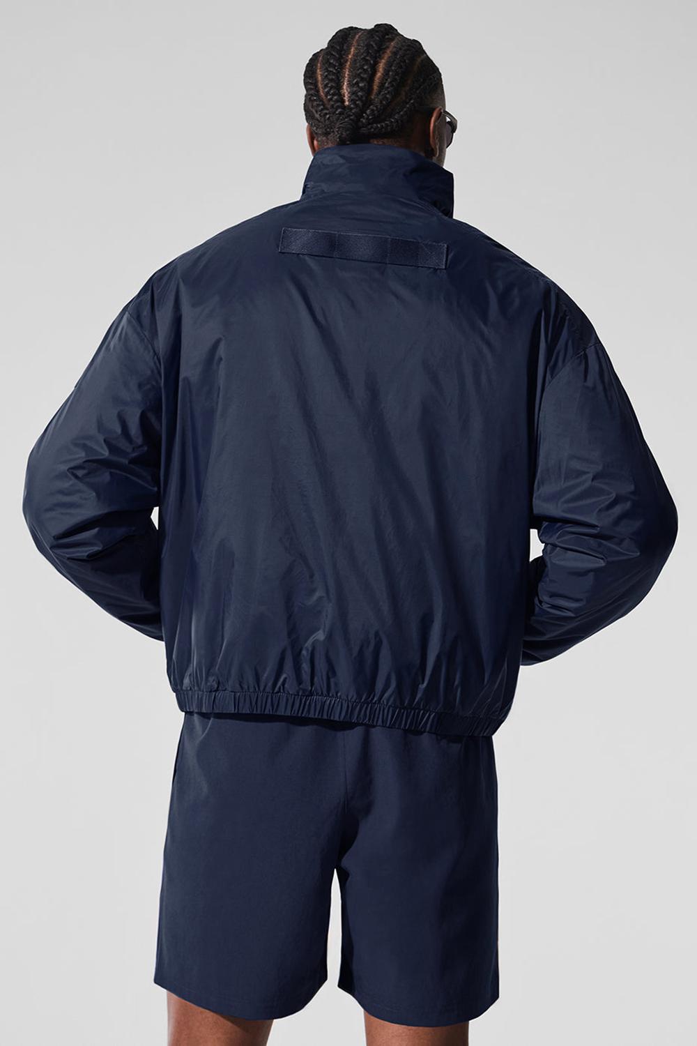 Chaquetas Alo Yoga Latitude Light Weight 1/2 Zip Pullover Hombre Azul Marino | Chile  68421-LZFV