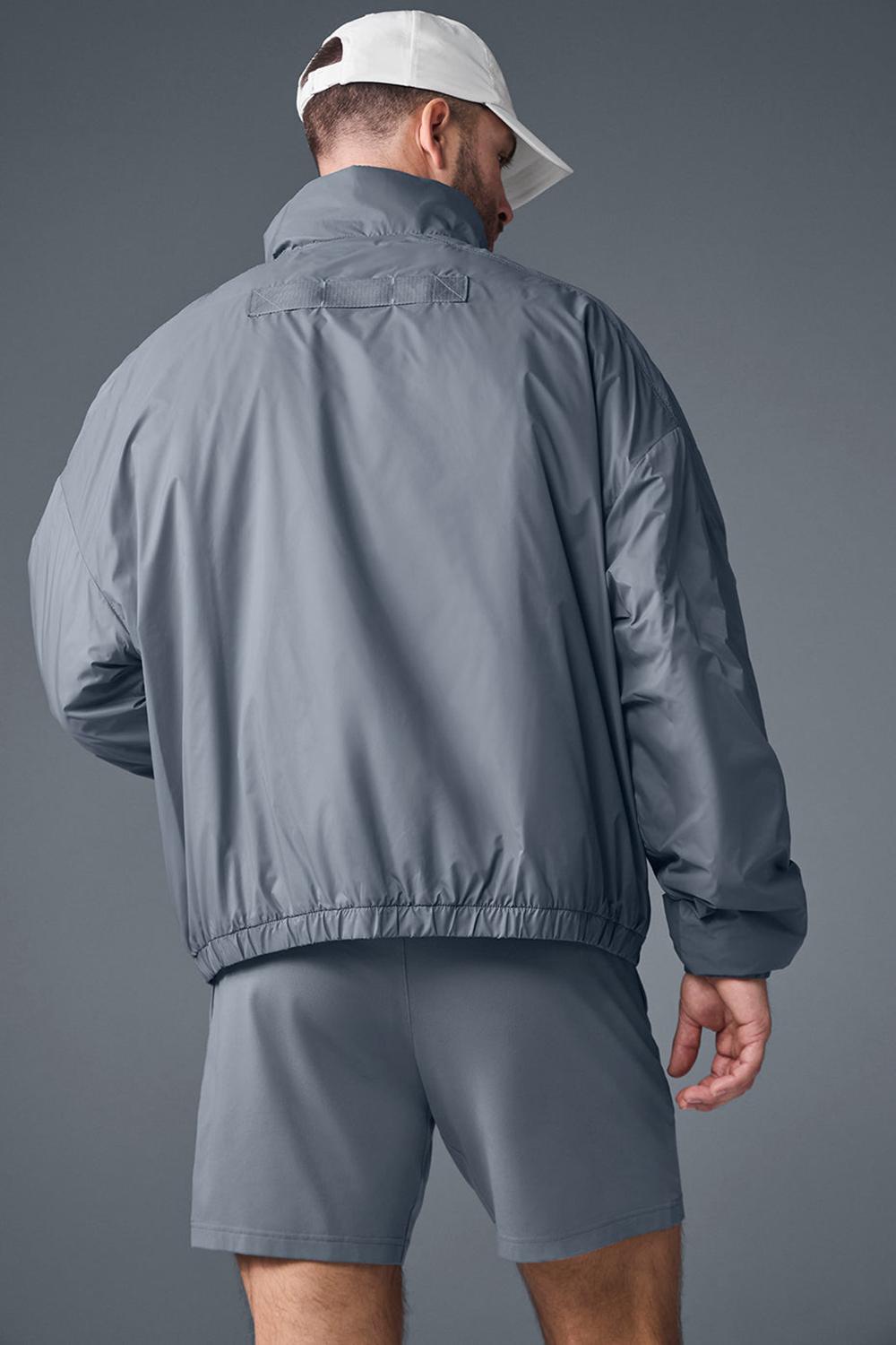 Chaquetas Alo Yoga Latitude Light Weight 1/2 Zip Hombre Gris | Chile  92386-AGCP