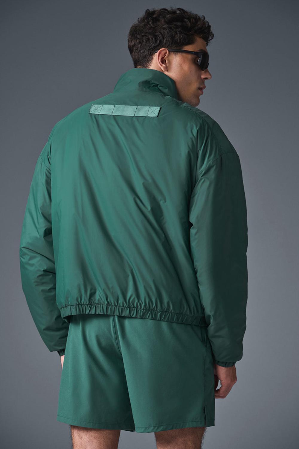 Chaquetas Alo Yoga Latitude Light Weight 1/2 Zip Pullover Hombre Winter Ivy | Chile  28357-URJK