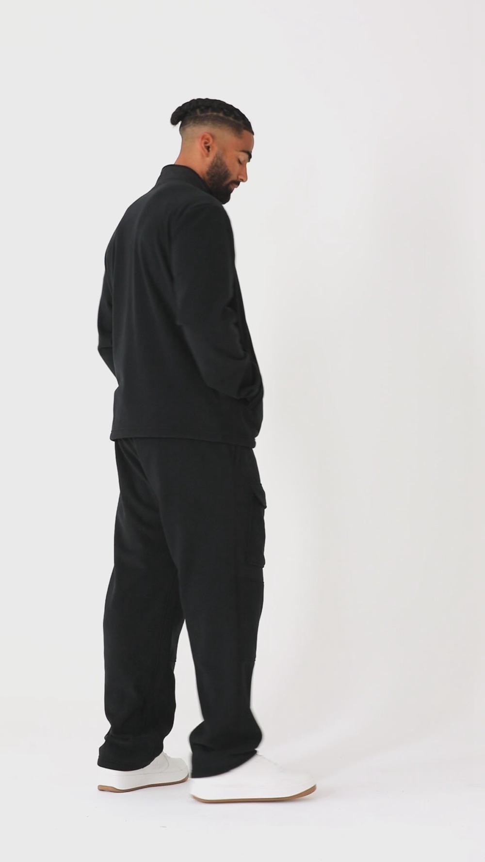 Chaquetas Alo Yoga Polar Fleece Ridge Full Zip Hombre Negras | Chile  56380-WRNM