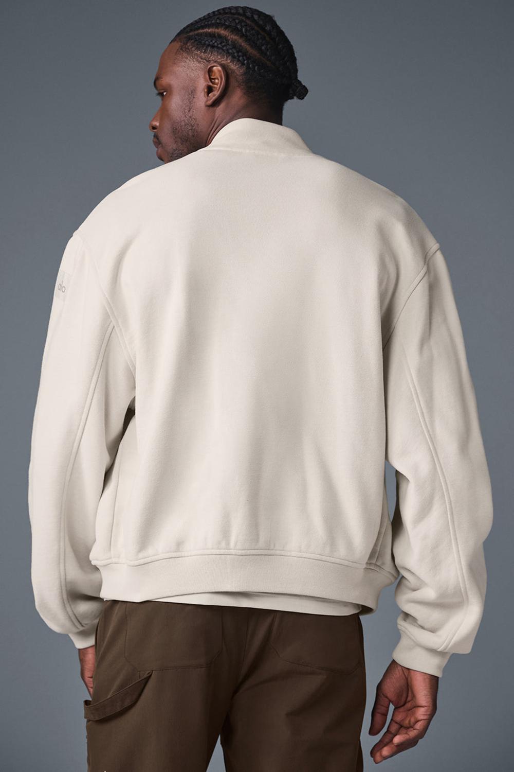 Chaquetas Alo Yoga Renown Varsity Hombre Bone | Chile  09278-DCUJ
