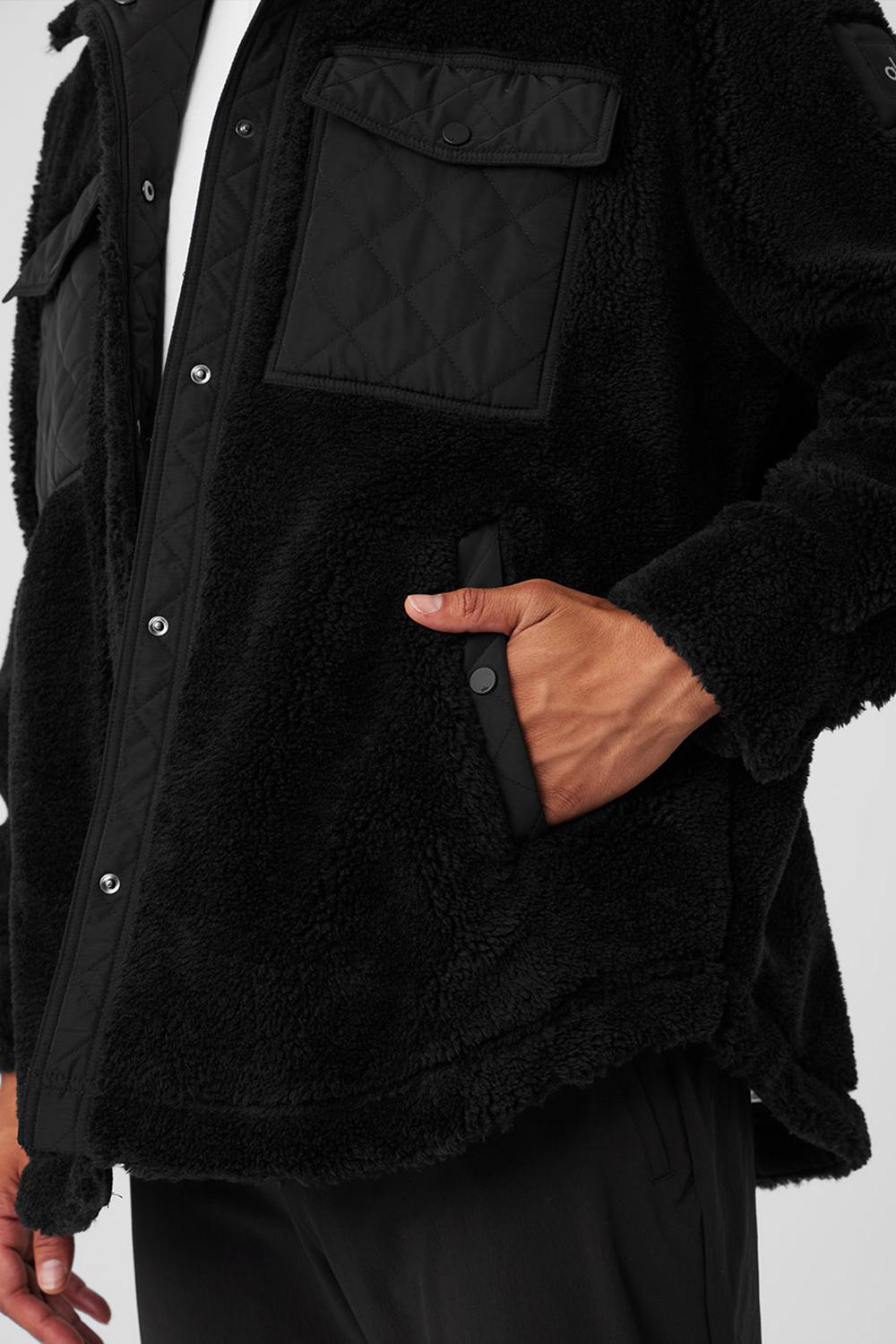 Chaquetas Alo Yoga Sherpa Edge Shacket Hombre Negras | Chile  07562-AKYR