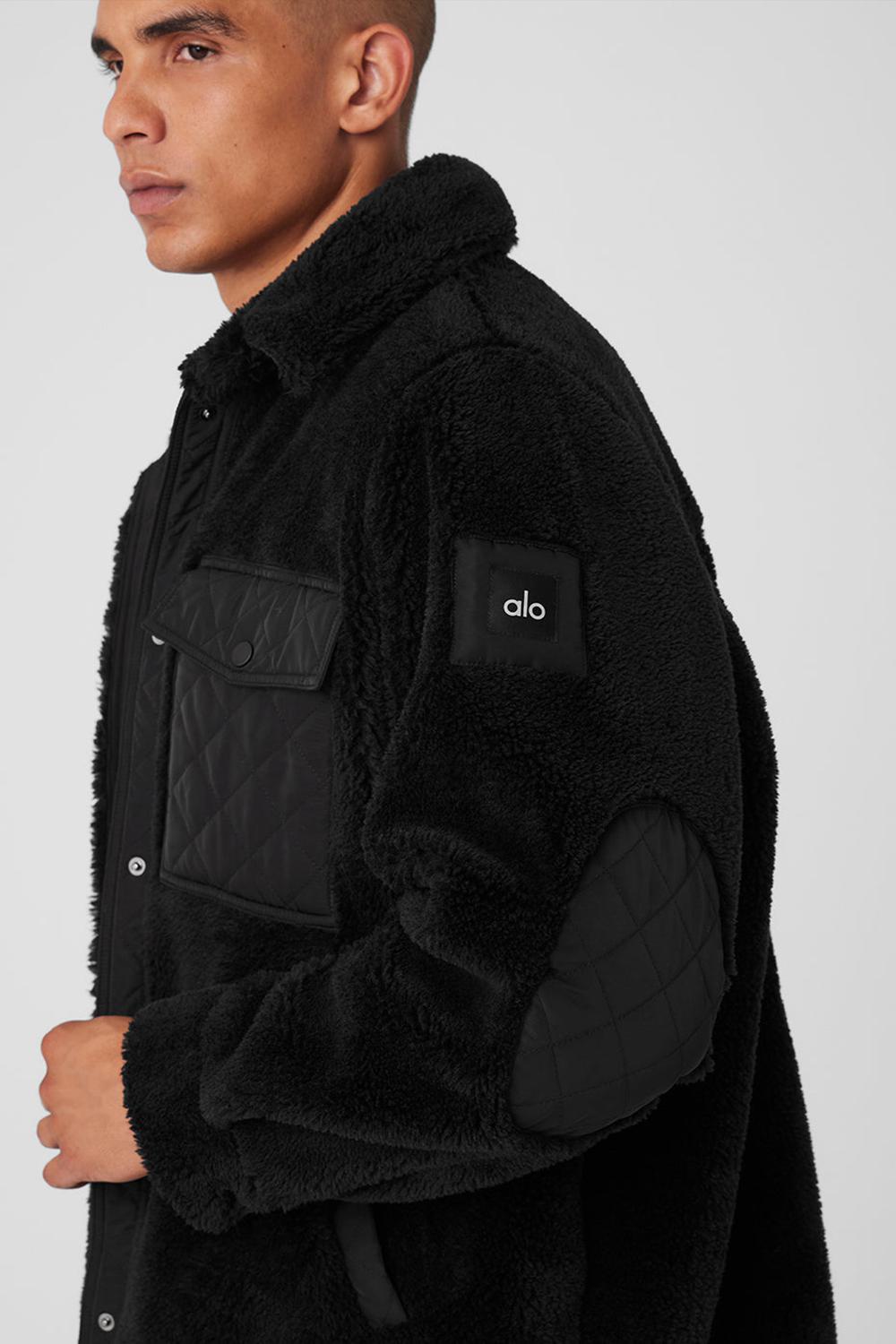 Chaquetas Alo Yoga Sherpa Edge Shacket Hombre Negras | Chile  07562-AKYR