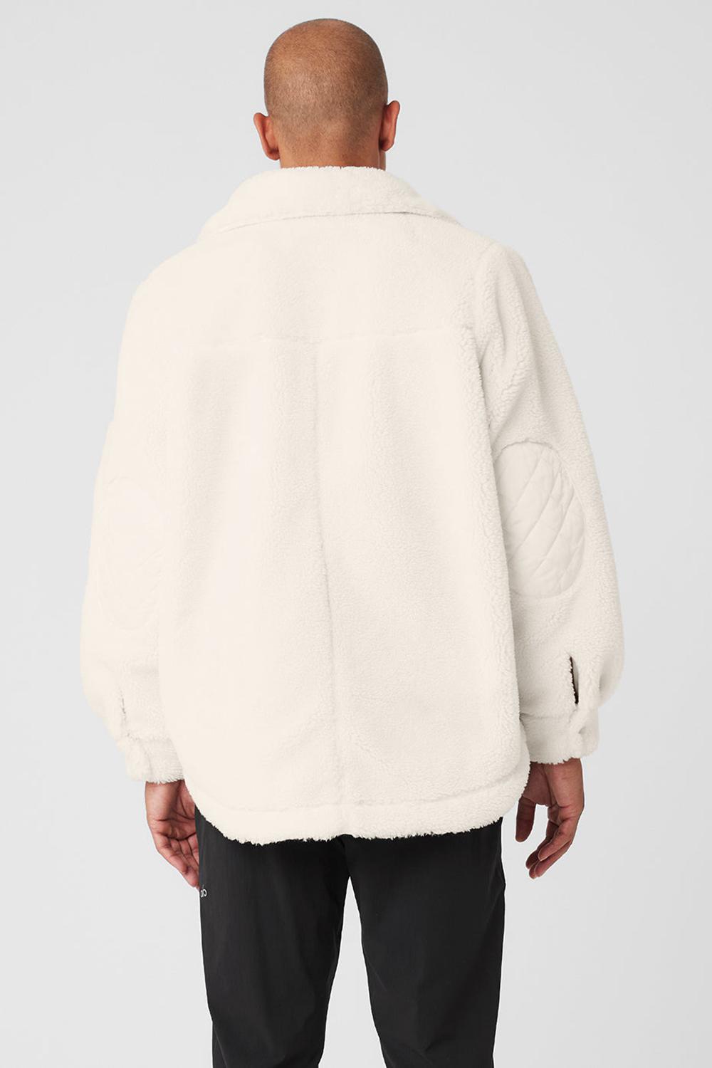 Chaquetas Alo Yoga Sherpa Edge Shacket Hombre Ivory | Chile  37651-KIZR