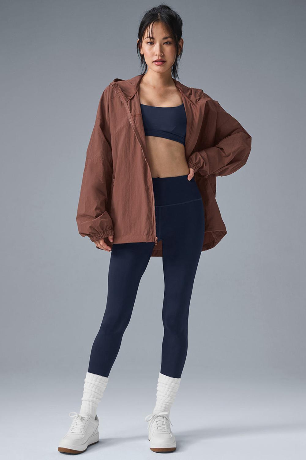 Chaquetas Alo Yoga Vantage Nylon Ripstop Track Mujer Chestnut | Chile  56094-XUPQ