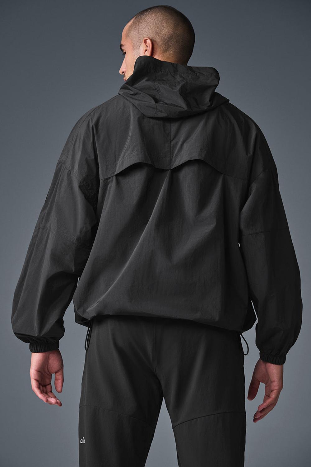 Chaquetas Alo Yoga Vantage Nylon Ripstop Track Hombre Negras | Chile  04136-GBPO