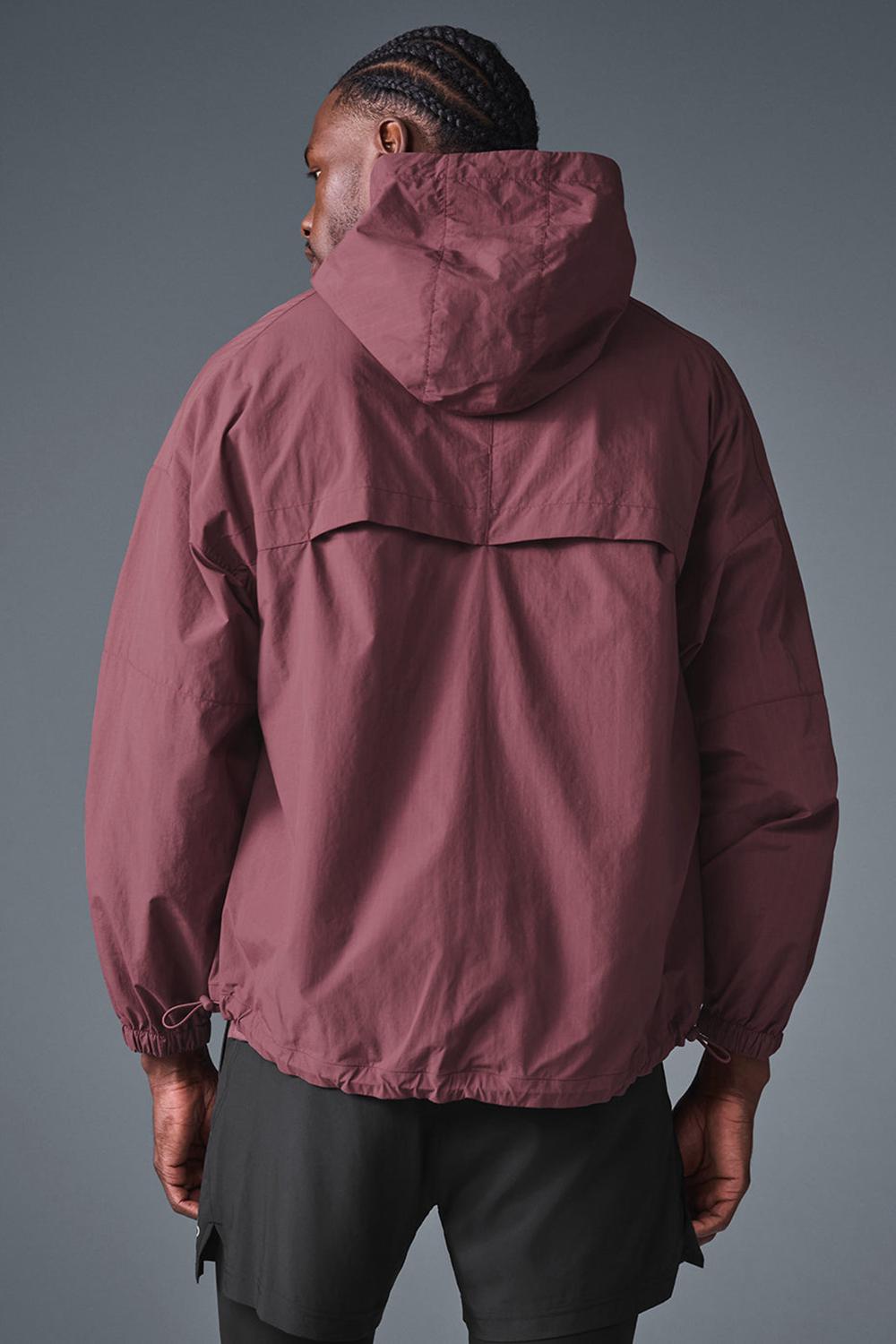 Chaquetas Alo Yoga Vantage Nylon Ripstop Track Hombre Burdeos | Chile  14628-UOAZ