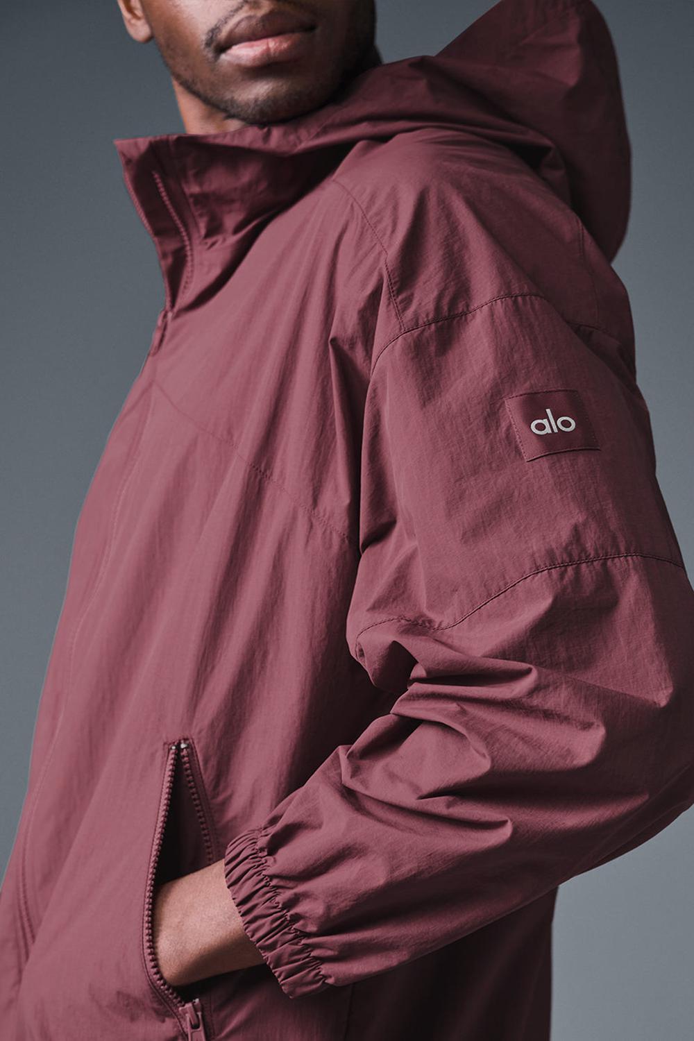 Chaquetas Alo Yoga Vantage Nylon Ripstop Track Hombre Burdeos | Chile  14628-UOAZ