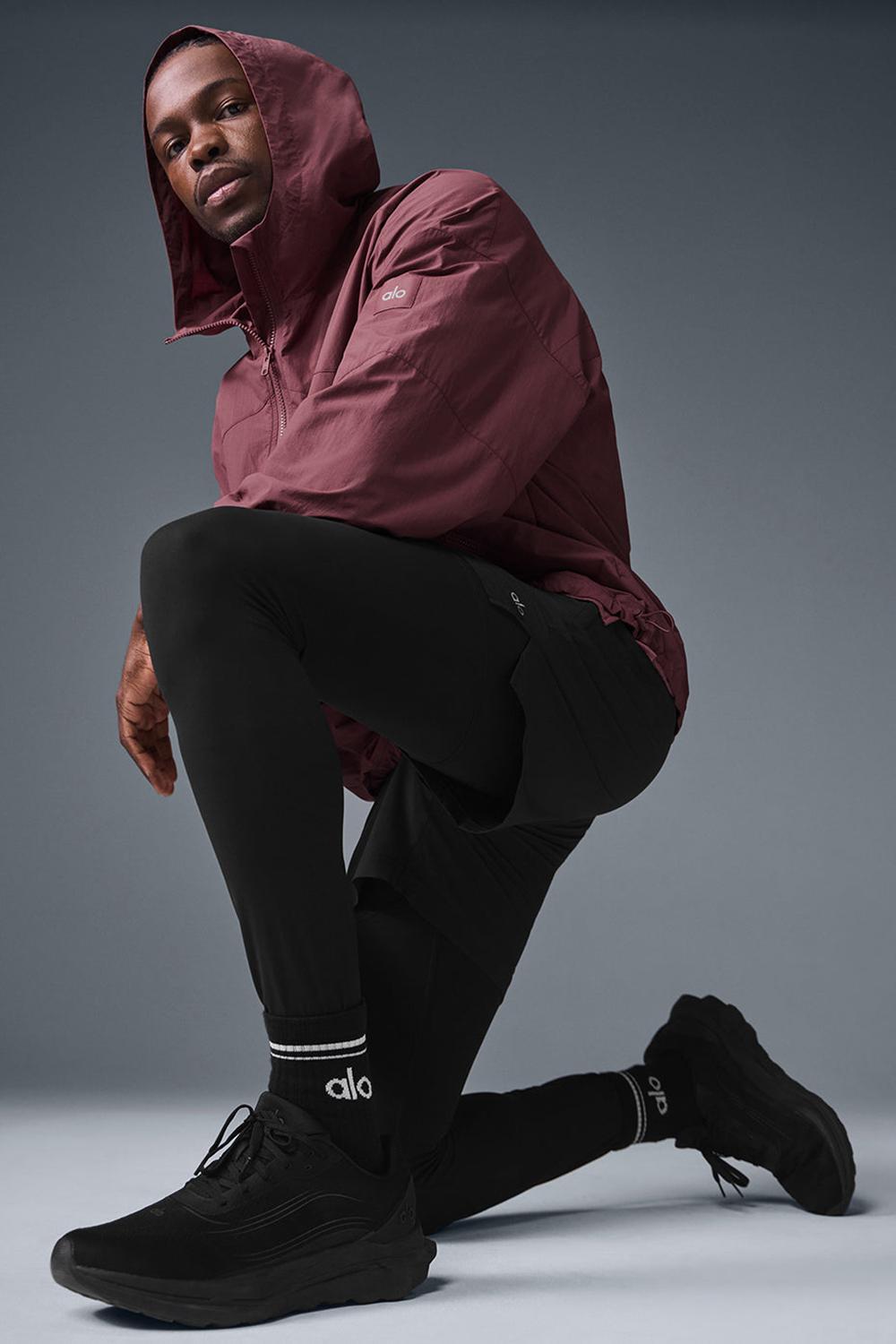 Chaquetas Alo Yoga Vantage Nylon Ripstop Track Hombre Burdeos | Chile  14628-UOAZ