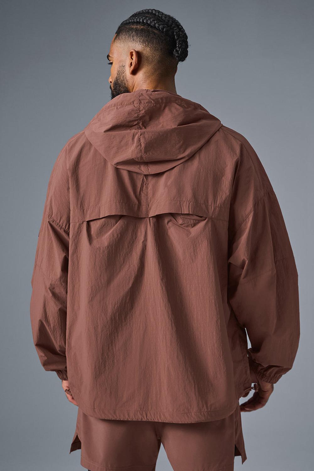 Chaquetas Alo Yoga Vantage Nylon Ripstop Track Hombre Chestnut | Chile  20146-XYAR