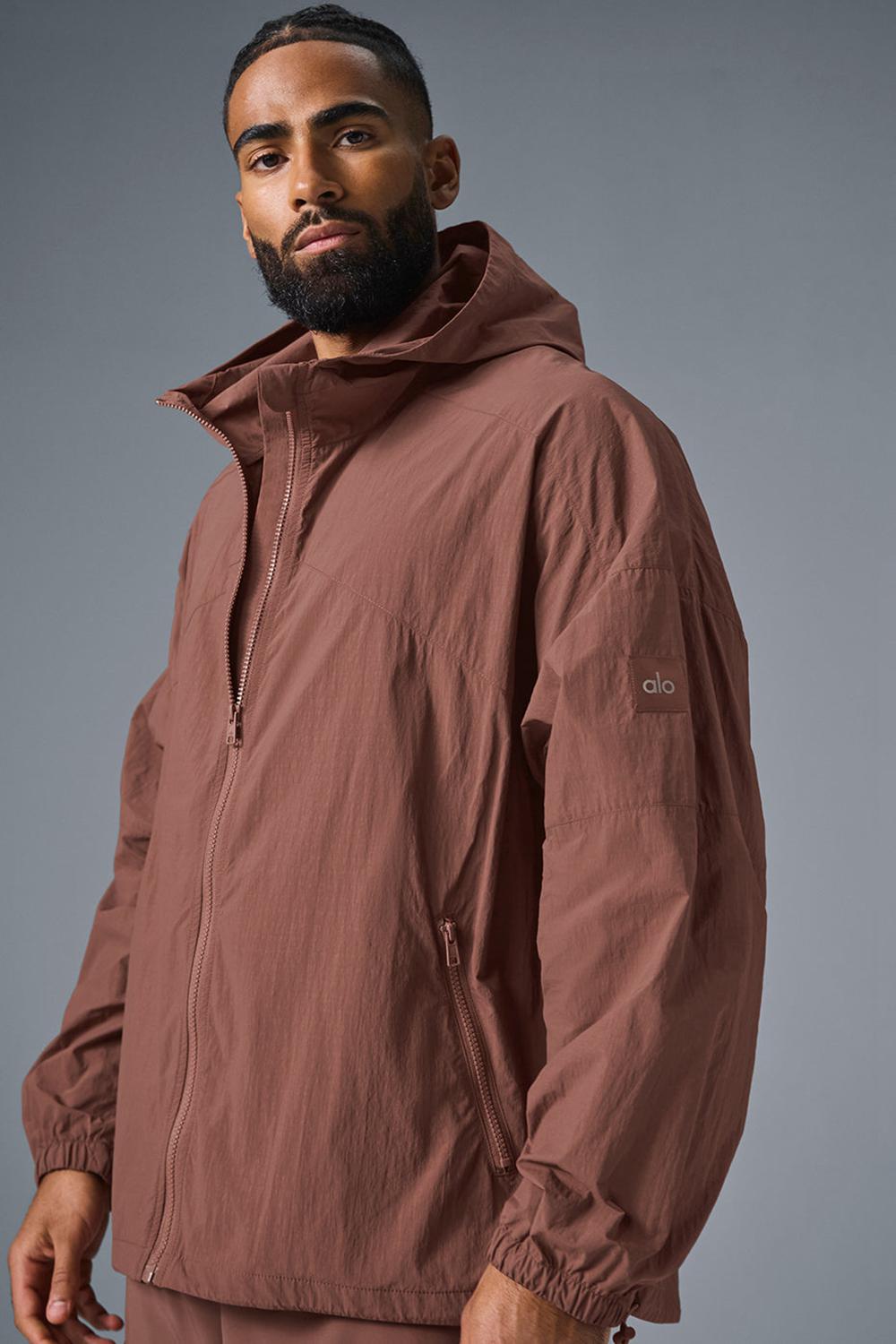 Chaquetas Alo Yoga Vantage Nylon Ripstop Track Hombre Chestnut | Chile  20146-XYAR