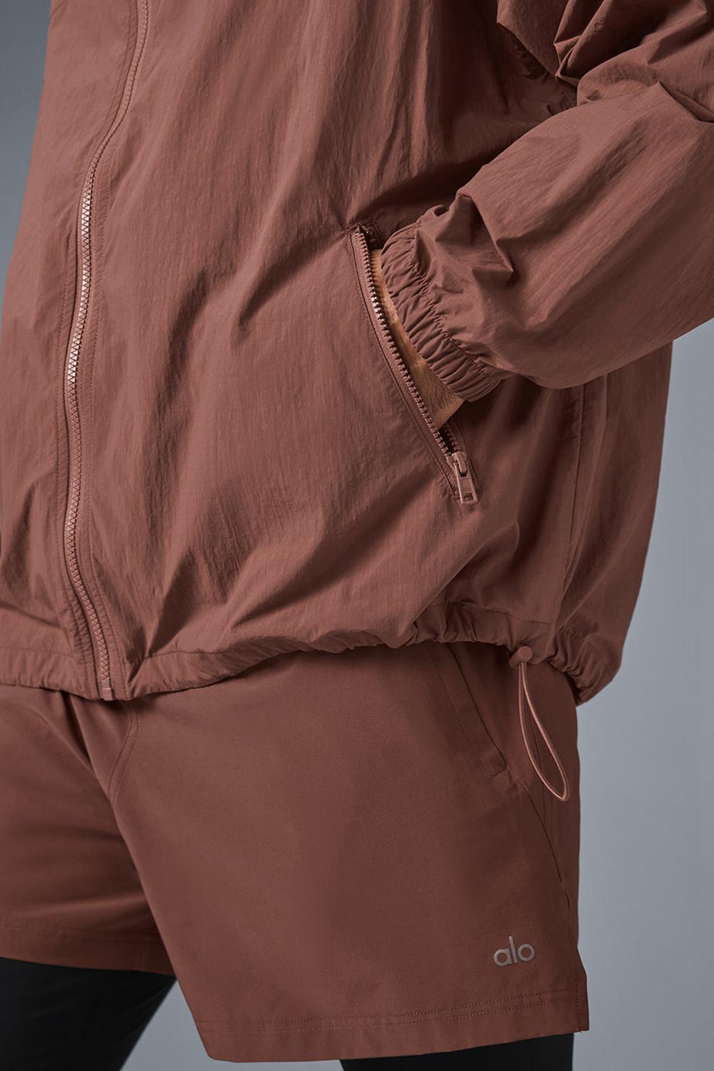 Chaquetas Alo Yoga Vantage Nylon Ripstop Track Hombre Chestnut | Chile  20146-XYAR
