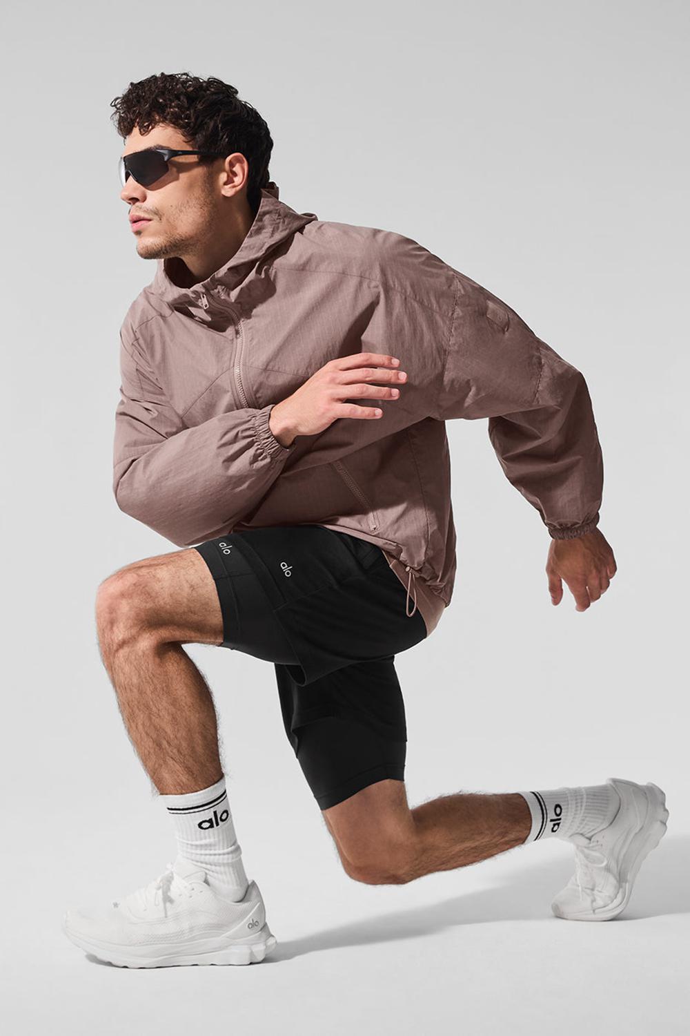 Chaquetas Alo Yoga Vantage Nylon Ripstop Track Hombre Mushroom | Chile  60927-GWCU