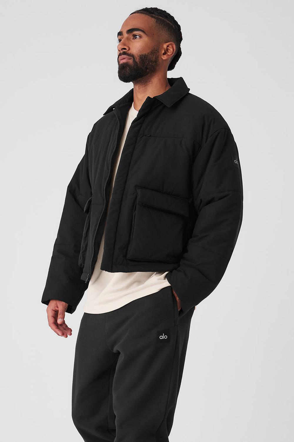 Chaquetas Alo Yoga Voyage Utility Cargo Hombre Negras | Chile  71425-NPCH