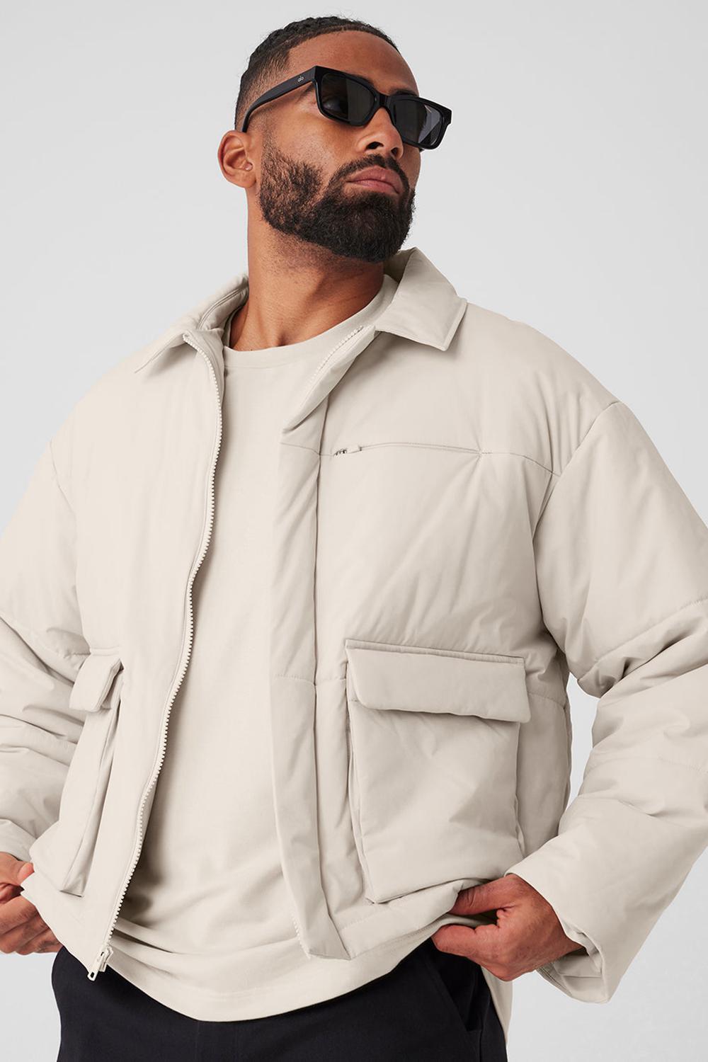 Chaquetas Alo Yoga Voyage Utility Cargo Hombre Bone | Chile  32706-UARN