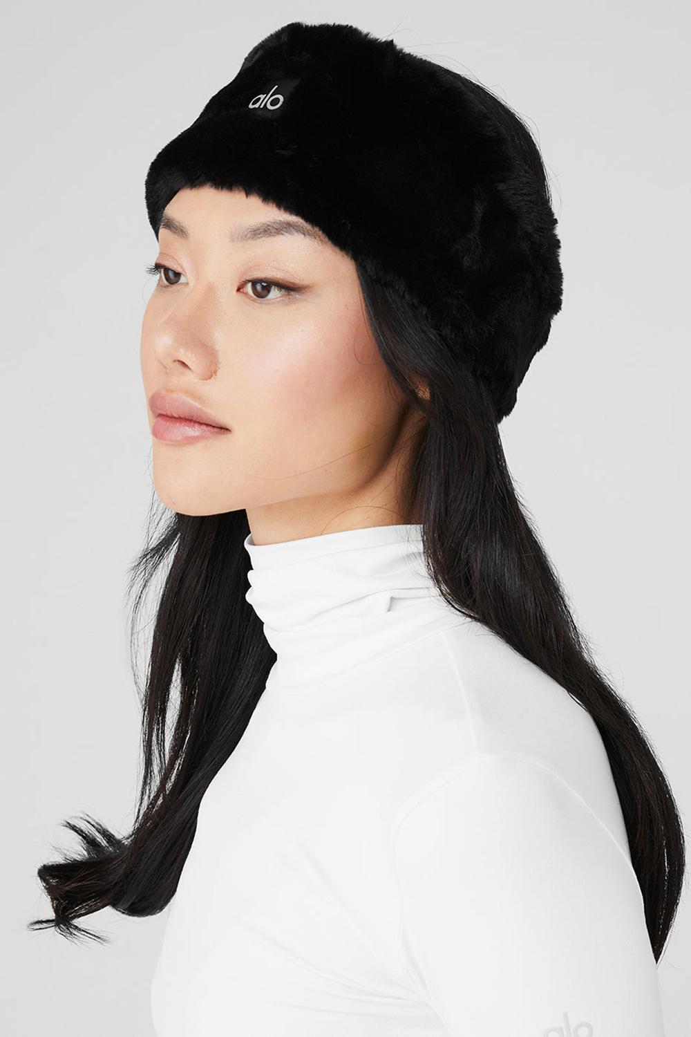 Diadema Alo Yoga Faux Fur Ear Warmers Mujer Negras | Chile  50934-WLAV