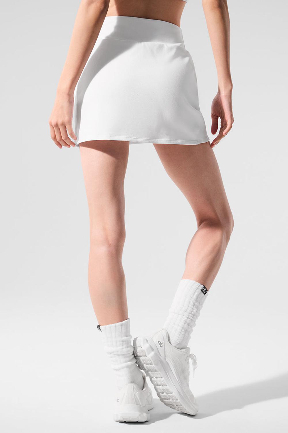 Falda Alo Yoga Airbrush High-Waist Good Form Tennis Mujer Blancas | Chile  78491-HVIJ