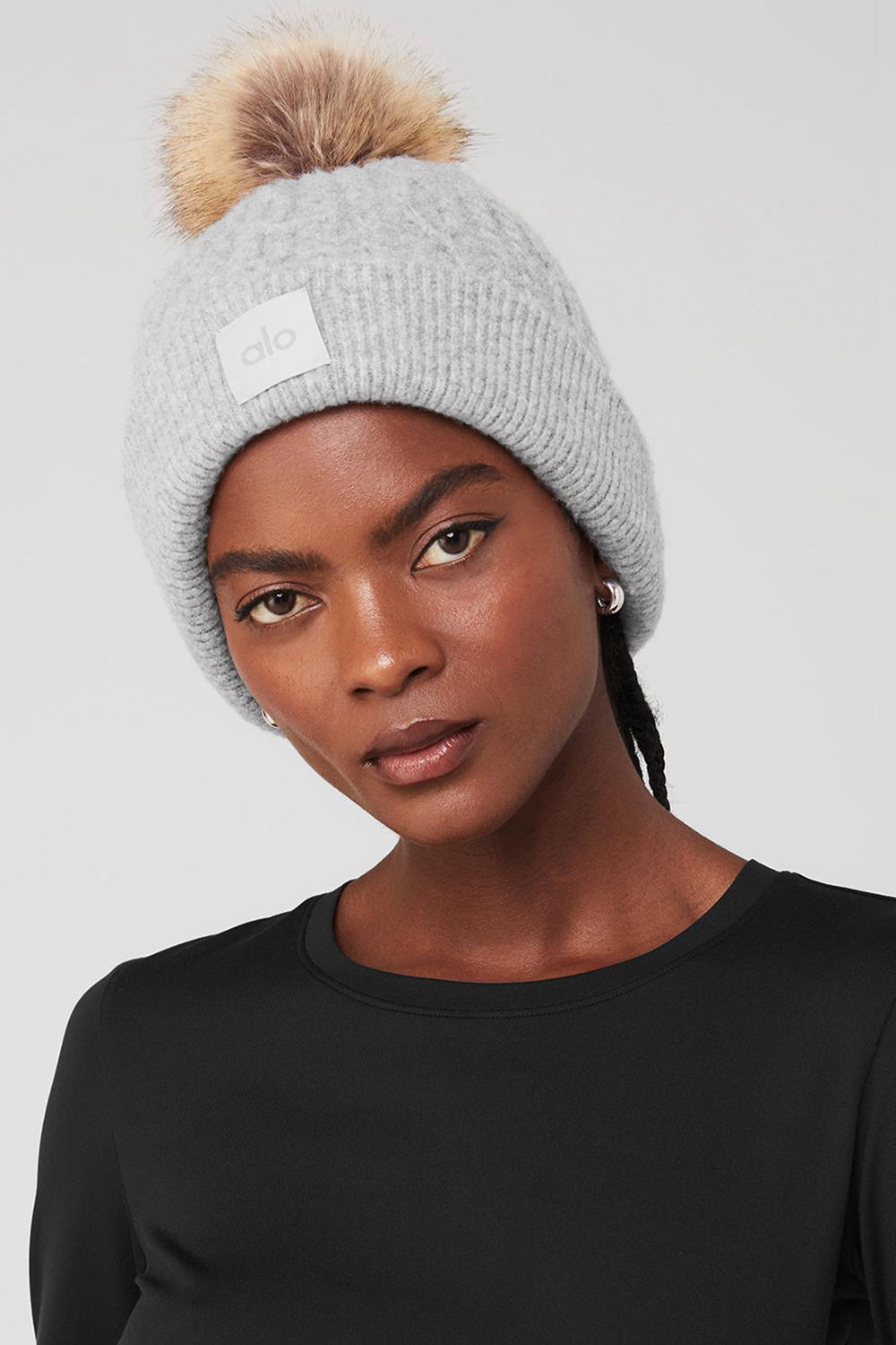 Gorro Alo Yoga Cable Knit Mujer Gris | Chile  27590-EPRU
