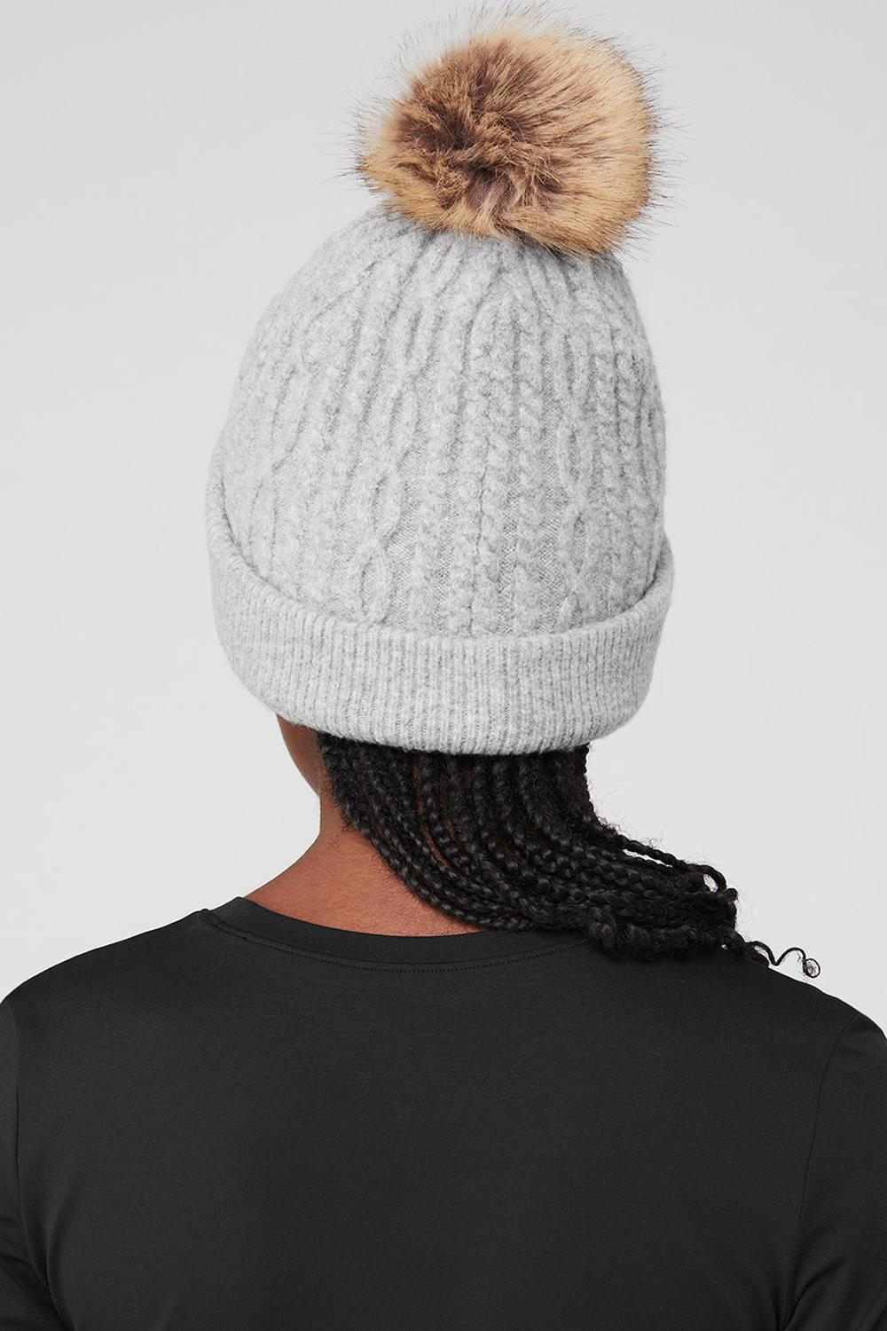 Gorro Alo Yoga Cable Knit Mujer Gris | Chile  27590-EPRU