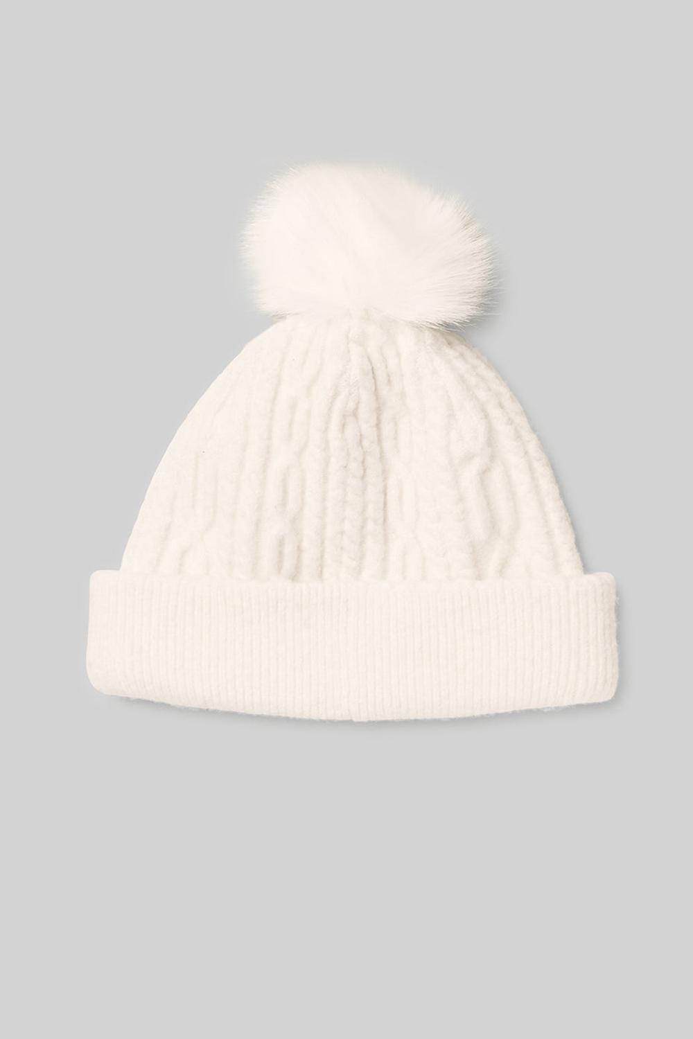 Gorro Alo Yoga Cable Knit Mujer Ivory | Chile  91432-NPXD