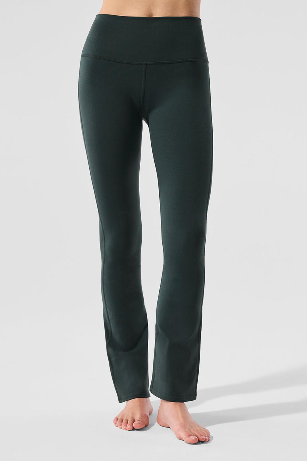 Leggins Alo Yoga Airbrush High-Waist 7/8 Bootcut Mujer Verde | Chile  60943-UCVF