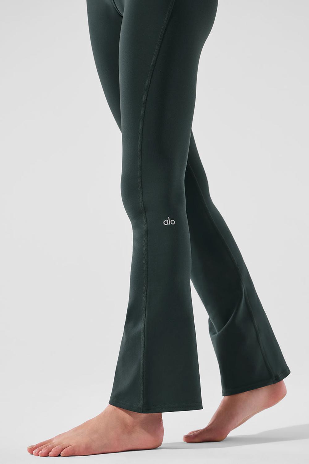 Leggins Alo Yoga Airbrush High-Waist 7/8 Bootcut Mujer Verde | Chile  60943-UCVF
