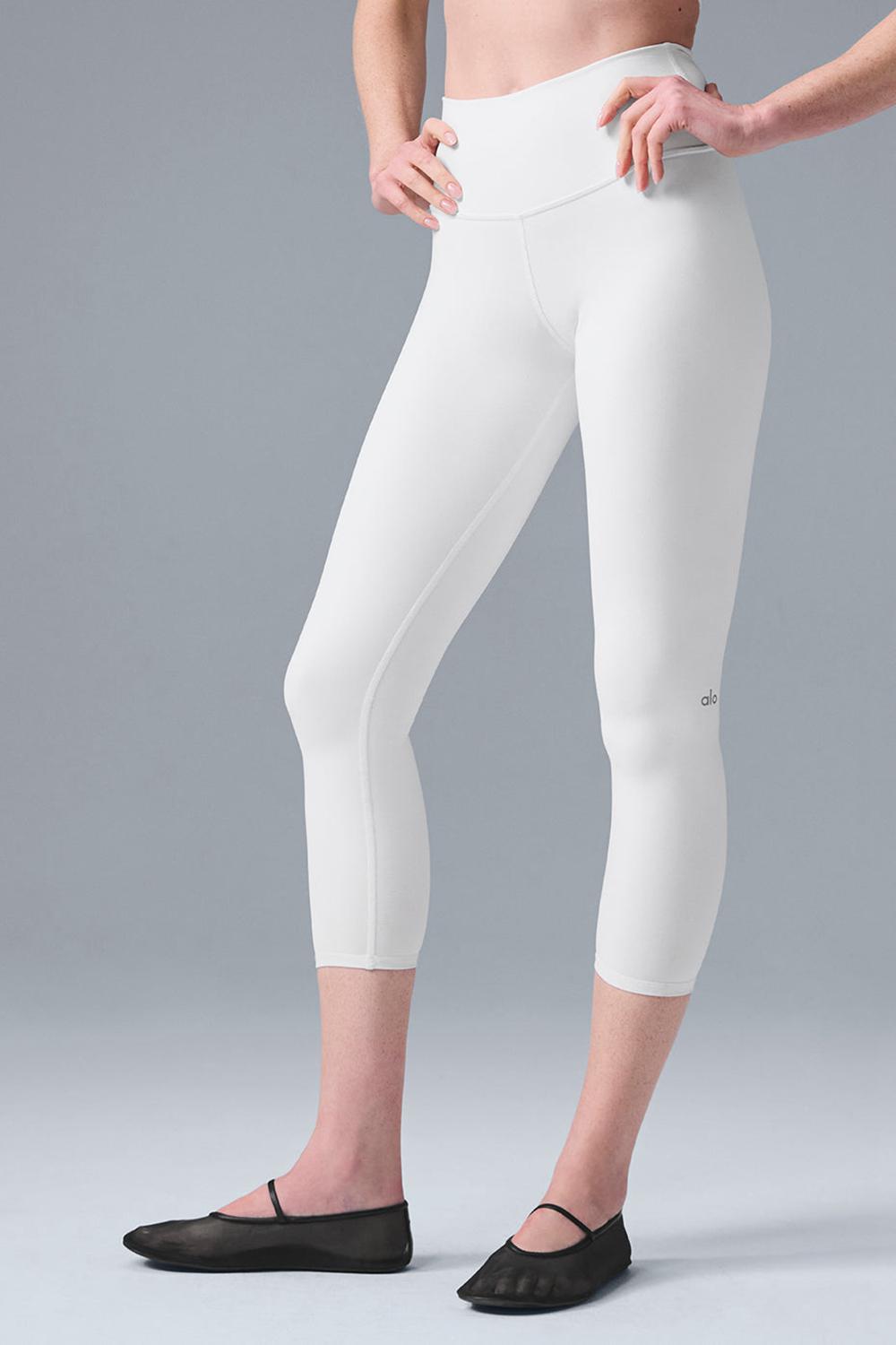 Leggins Alo Yoga High-Waist Airbrushris Mujer Blancas | Chile  53480-SNUE