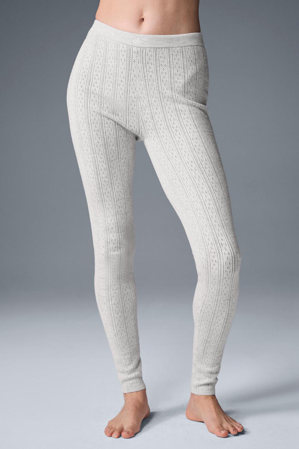 Leggins Alo Yoga Pointelle Sweater High-Waist Be Mine Mujer Gris Claro | Chile  70258-BSHI