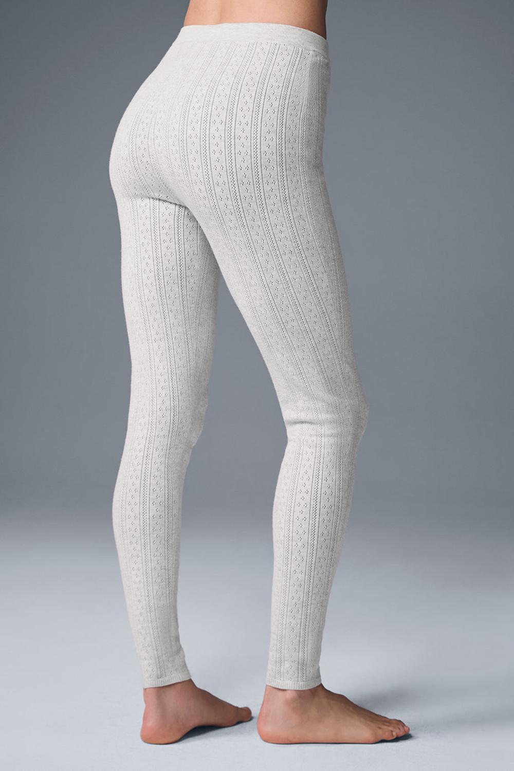 Leggins Alo Yoga Pointelle Sweater High-Waist Be Mine Mujer Gris Claro | Chile  70258-BSHI