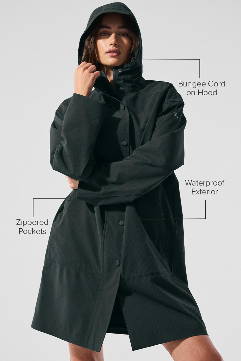Long Coat Alo Yoga Rain Or Shine Mujer Verde | Chile  24586-GRZO