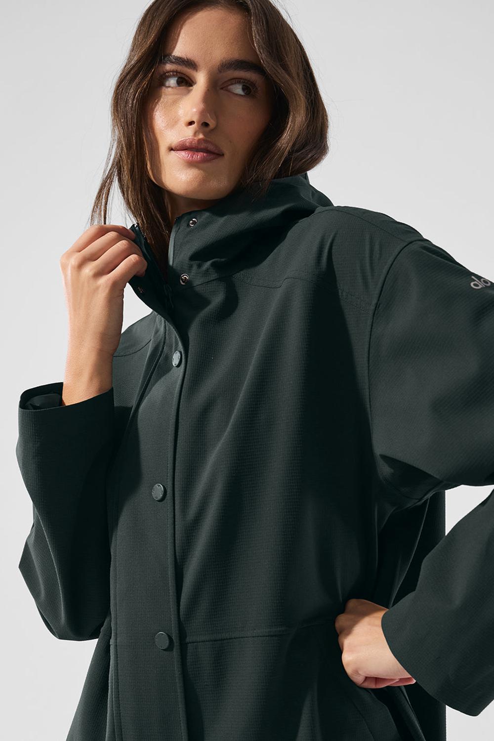 Long Coat Alo Yoga Rain Or Shine Mujer Verde | Chile  24586-GRZO